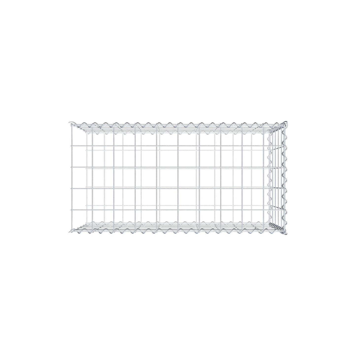 Gabião tipo 2 100 cm x 50 cm x 50 cm (C x A x P), malhagem 10 cm x 10 cm, espiral