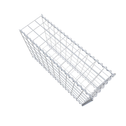 Opvokset gabion type 2 100 cm x 60 cm x 30 cm (L x H x D), maskestørrelse 10 cm x 10 cm, spiral