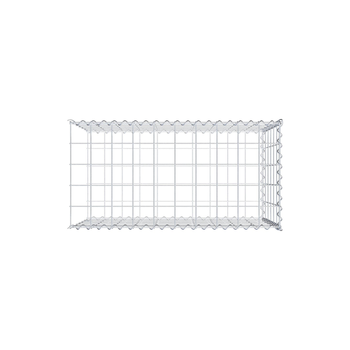 Add-on schanskorf type 2 100 cm x 60 cm x 50 cm (L x H x D), maaswijdte 10 cm x 10 cm, spiraal