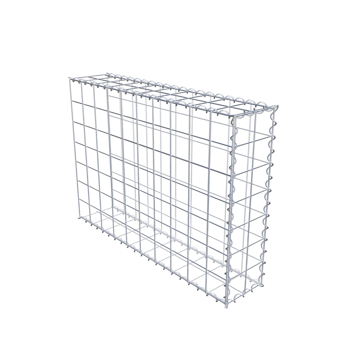 Gabion rapporté type 2 100 cm x 70 cm x 20 cm (L x H x P), mailles 10 cm x 10 cm, spirale
