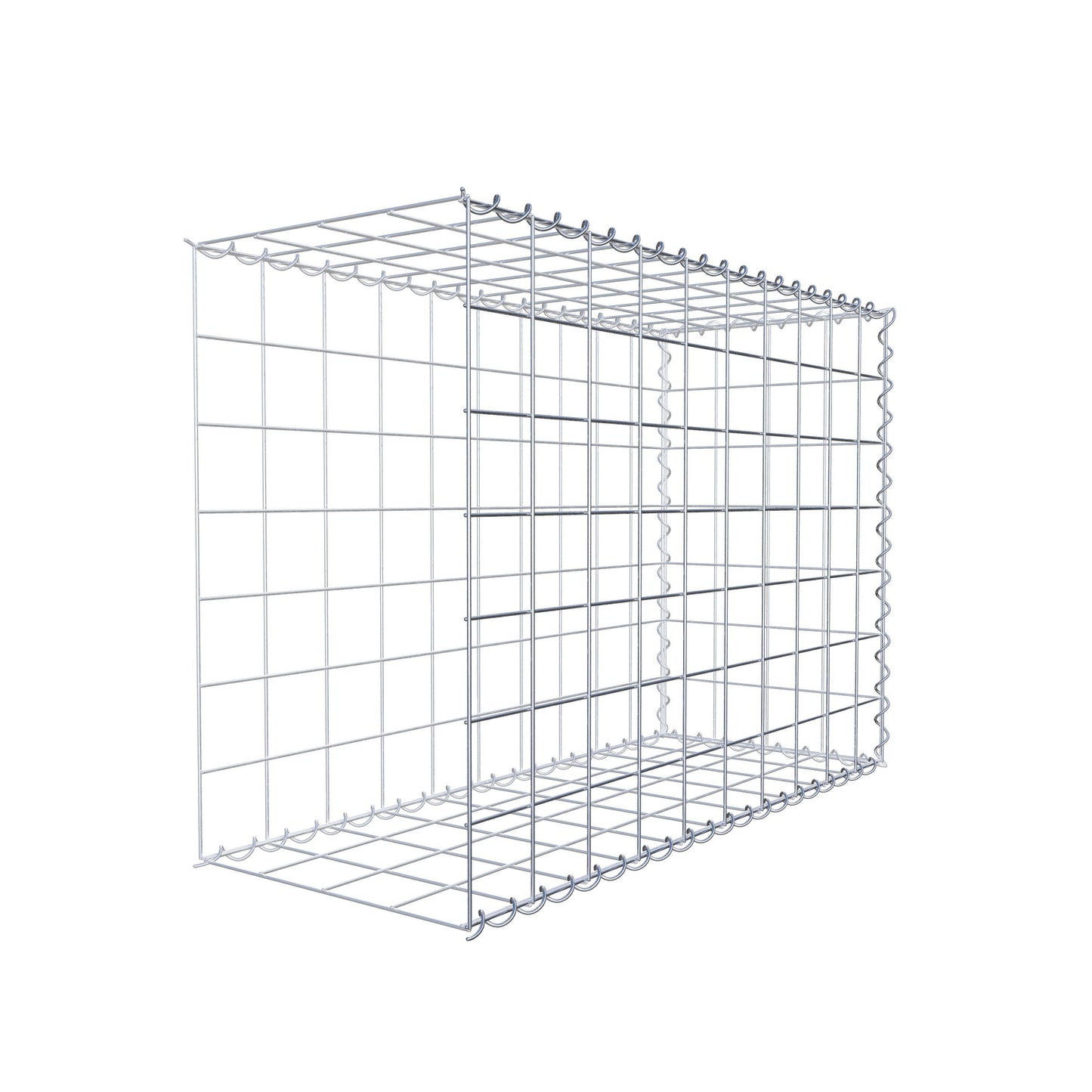 Gabion rapporté type 2 100 cm x 70 cm x 40 cm (L x H x P), mailles 10 cm x 10 cm, spirale
