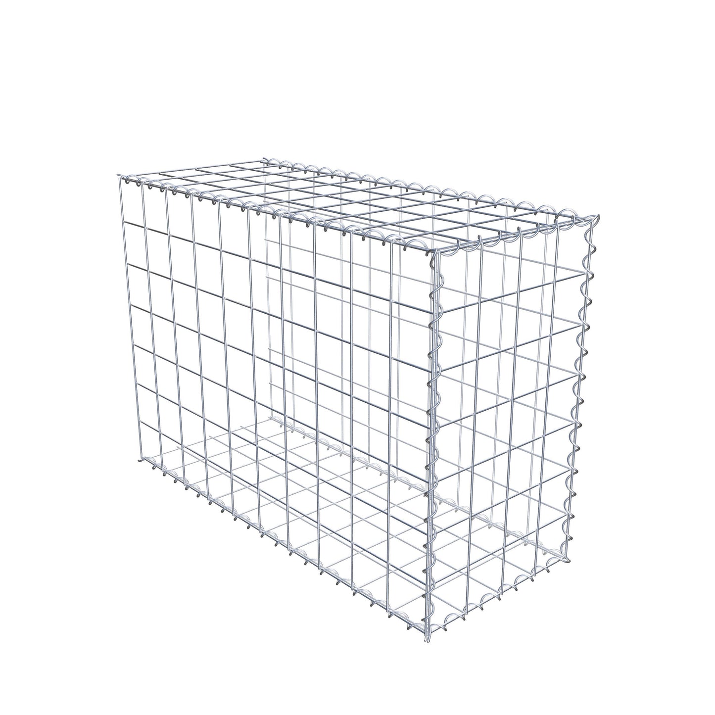 Gabion rapporté type 2 100 cm x 70 cm x 40 cm (L x H x P), mailles 10 cm x 10 cm, spirale