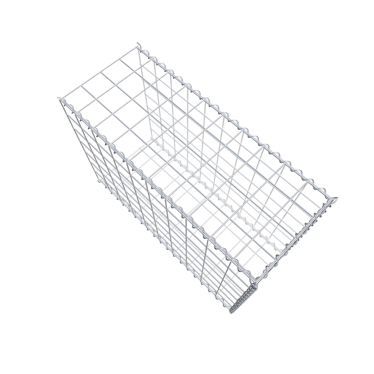 Gabion rapporté type 2 100 cm x 70 cm x 40 cm (L x H x P), mailles 10 cm x 10 cm, spirale