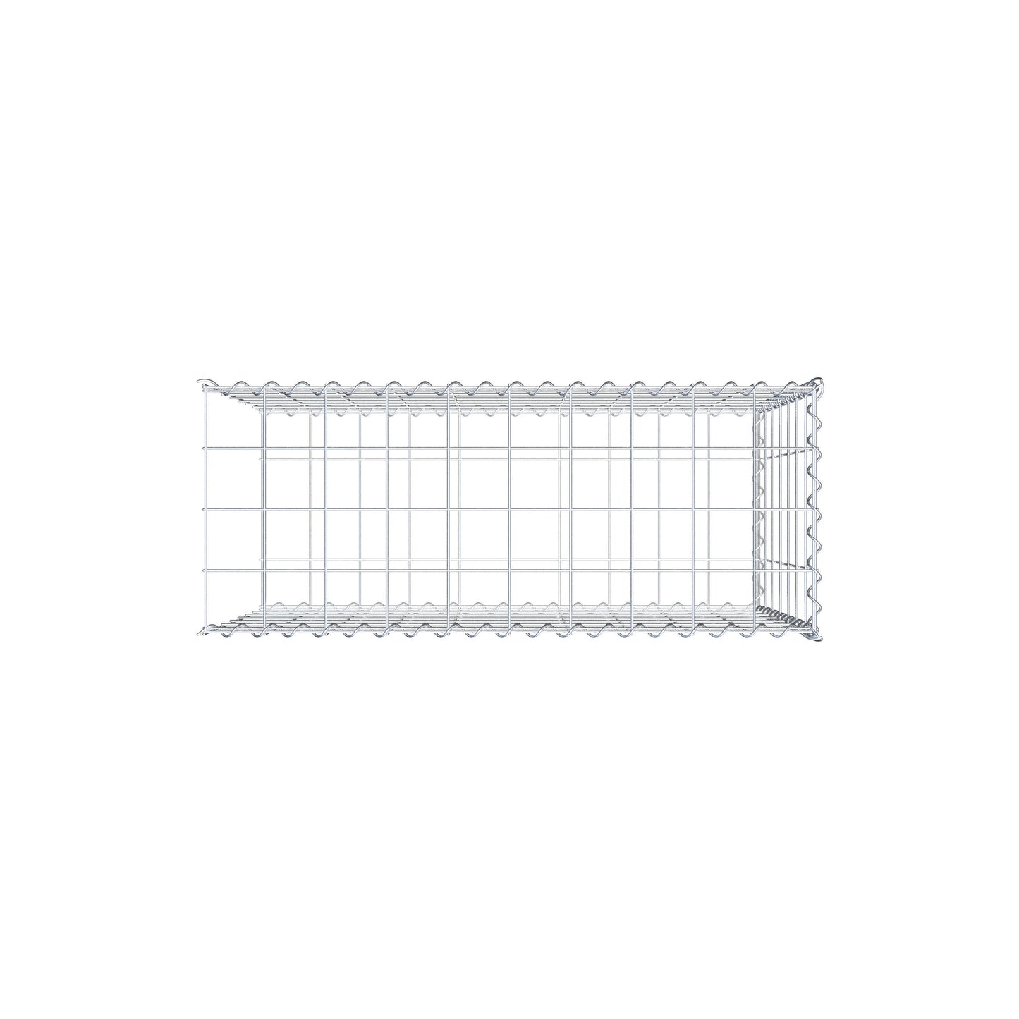 Gabion rapporté type 2 100 cm x 70 cm x 40 cm (L x H x P), mailles 10 cm x 10 cm, spirale
