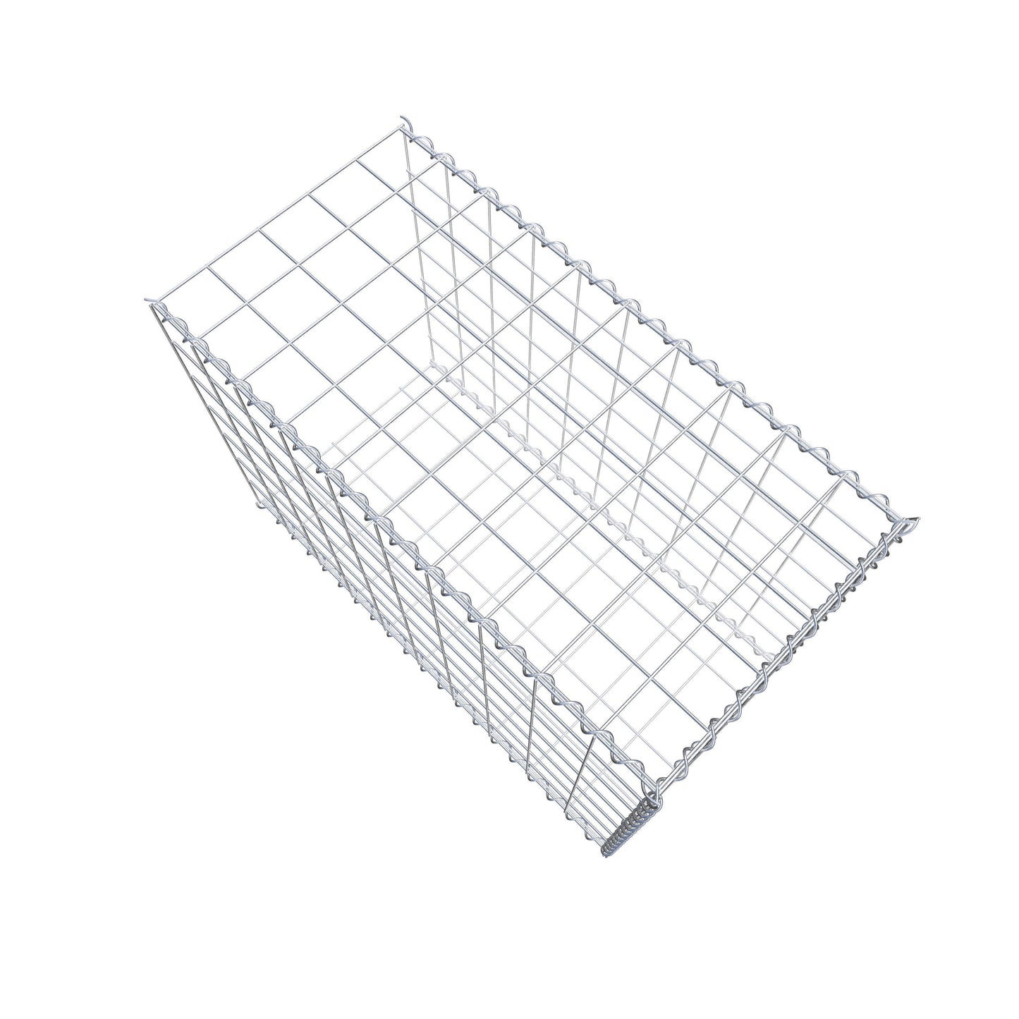 Gabion rapporté type 2 100 cm x 70 cm x 50 cm (L x H x P), mailles 10 cm x 10 cm, spirale
