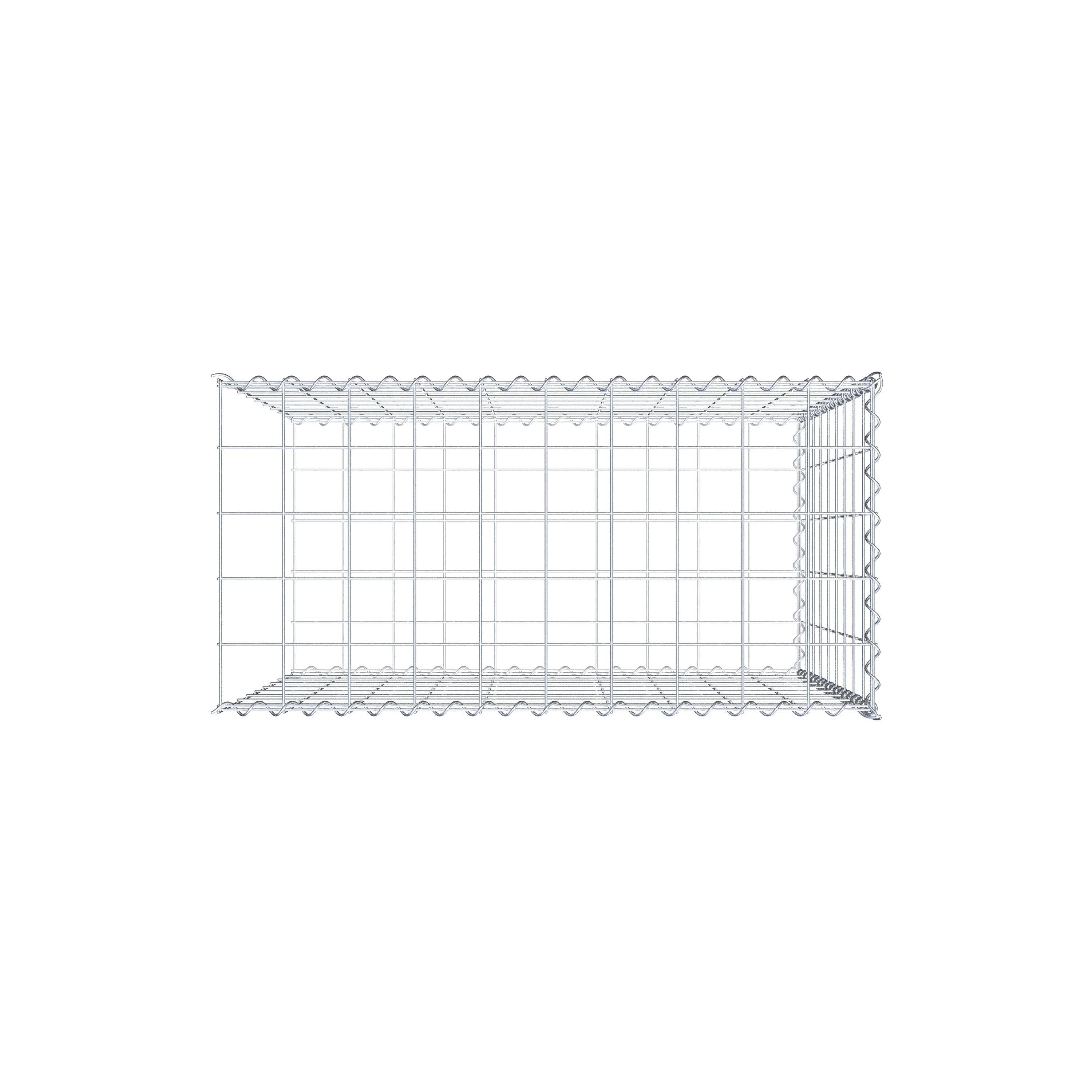 Add-on schanskorf type 2 100 cm x 90 cm x 50 cm (L x H x D), maaswijdte 10 cm x 10 cm, spiraal