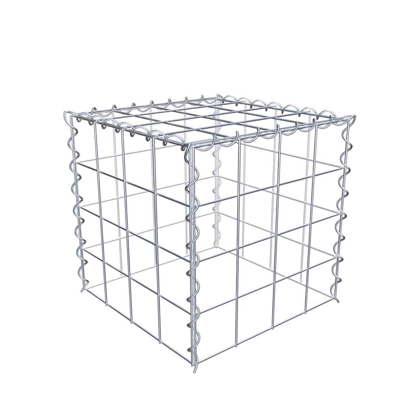 Anbaugabione Typ 3 40 cm x 40 cm x 40 cm (L x H x T), Maschenweite 10 cm x 10 cm, Spirale