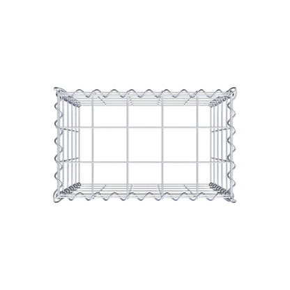 Add-on schanskorf type 3 50 cm x 50 cm x 30 cm (L x H x D), maaswijdte 10 cm x 10 cm, spiraalvormig