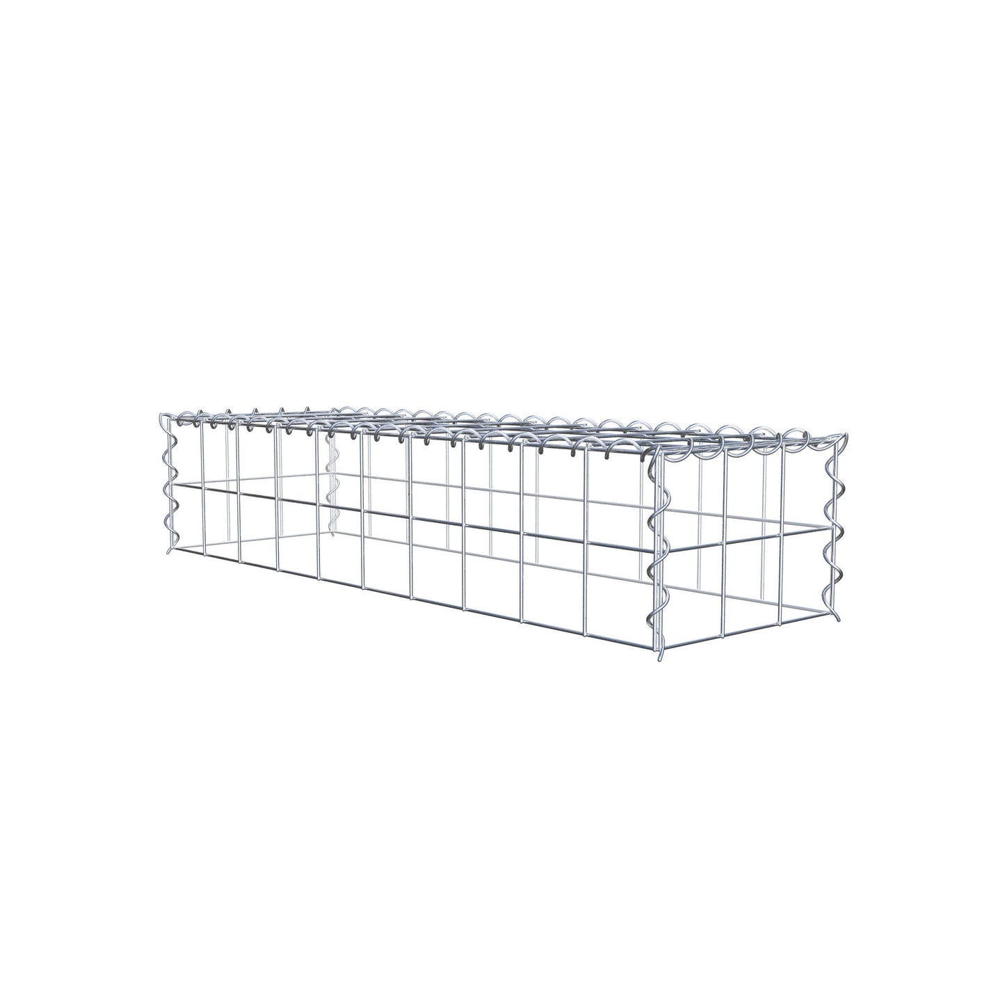 Extra gabion typ 3 100 cm x 20 cm x 30 cm (L x H x D), maskstorlek 10 cm x 10 cm, spiral