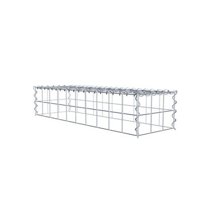 Extra gabion typ 3 100 cm x 20 cm x 30 cm (L x H x D), maskstorlek 10 cm x 10 cm, spiral