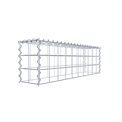 Anbaugabione Typ 3 100 cm x 30 cm x 20 cm (L x H x T), Maschenweite 10 cm x 10 cm, Spirale