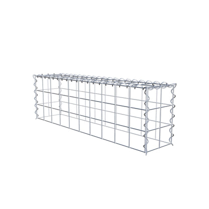 Anbaugabione Typ 3 100 cm x 30 cm x 20 cm (L x H x T), Maschenweite 10 cm x 10 cm, Spirale