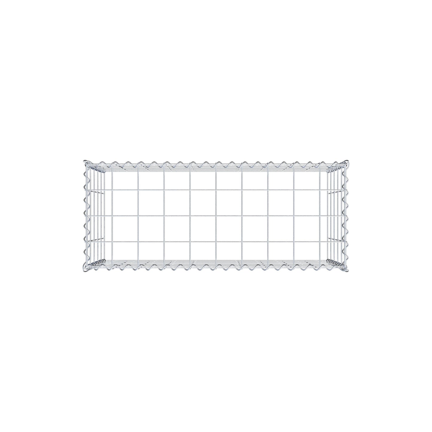 Opvokset gabion type 3 100 cm x 50 cm x 40 cm (L x H x D), maskestørrelse 10 cm x 10 cm, spiral