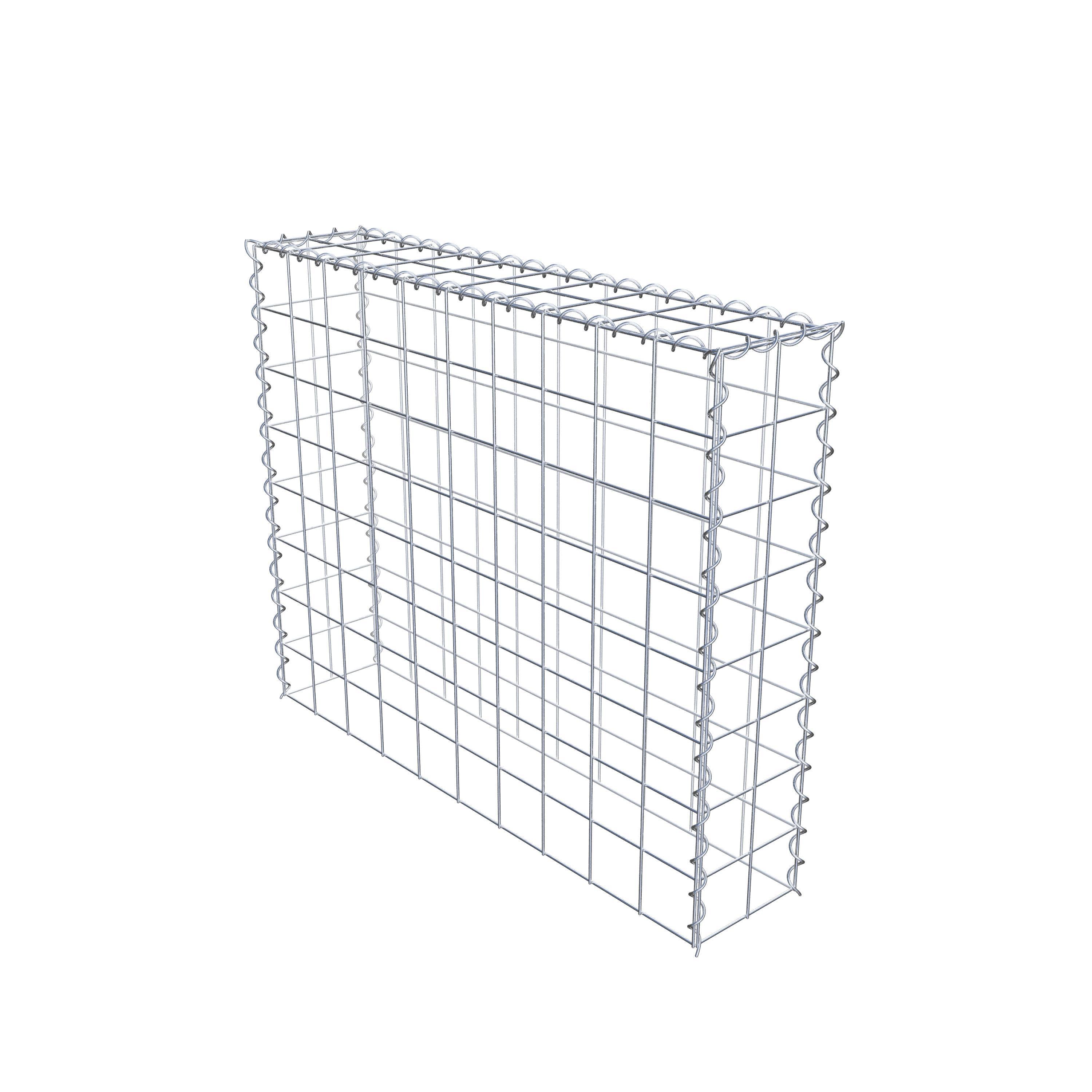 Grown-on gabion type 3 100 cm x 80 cm x 20 cm (L x H x D), mesh size 10 cm x 10 cm, spiral