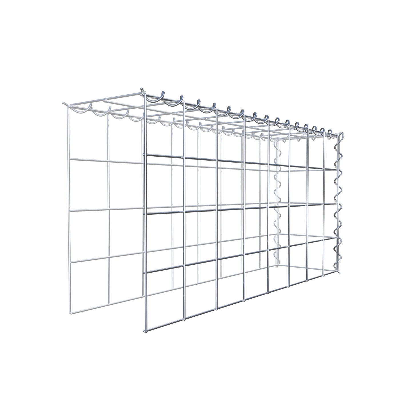 Anbaugabione Typ 4 80 cm x 40 cm x 20 cm (L x H x T), Maschenweite 10 cm x 10 cm, Spirale