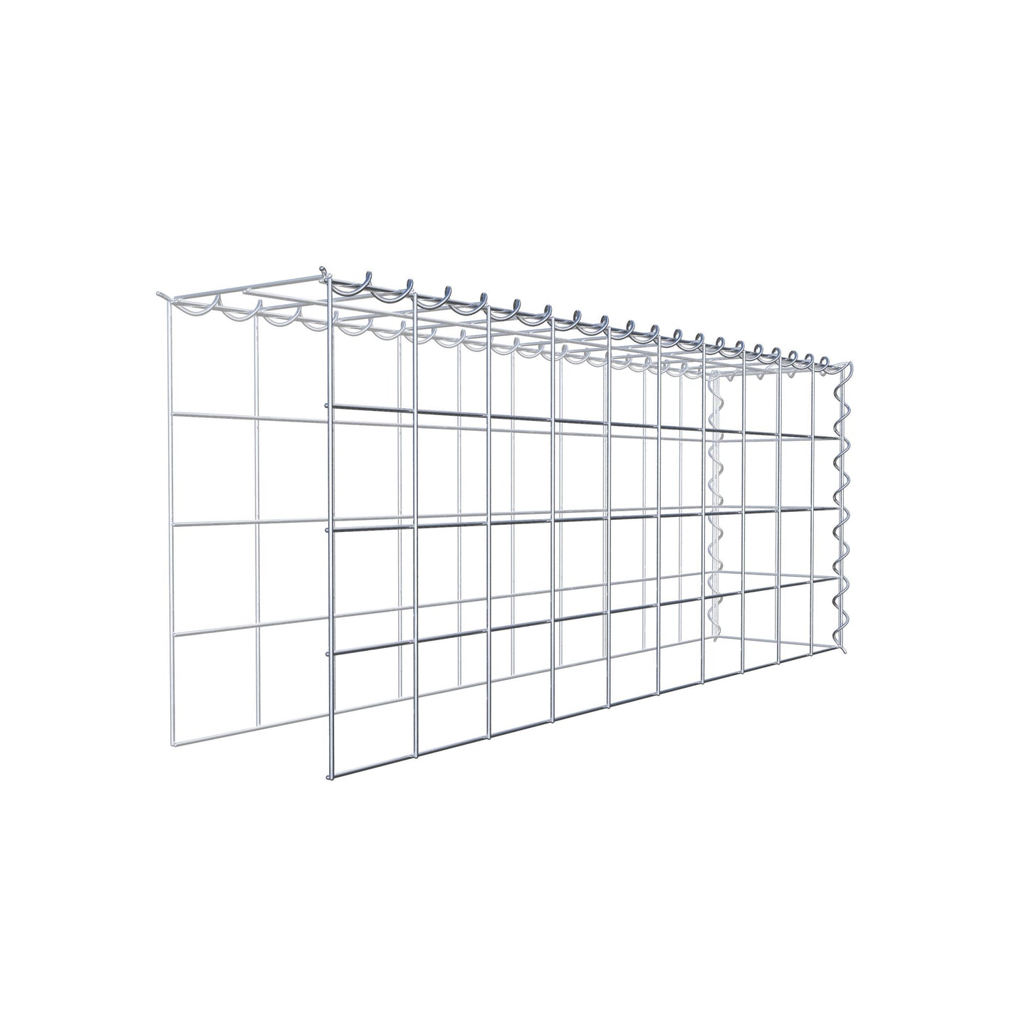 Anbaugabione Typ 4 100 cm x 40 cm x 20 cm (L x H x T), Maschenweite 10 cm x 10 cm, Spirale