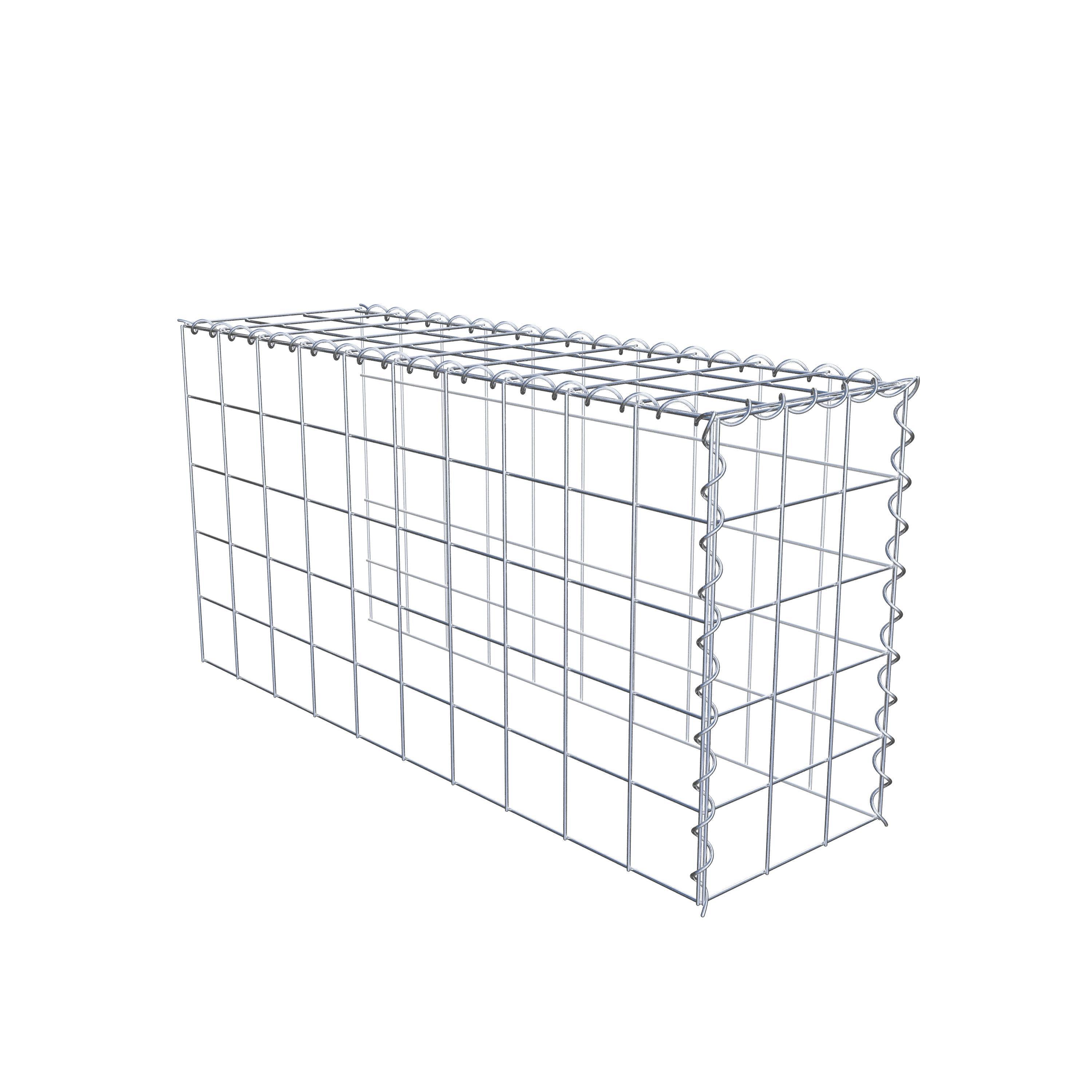 Grown-on gabion type 4 100 cm x 50 cm x 30 cm (L x H x D), mesh size 10 cm x 10 cm, spiral