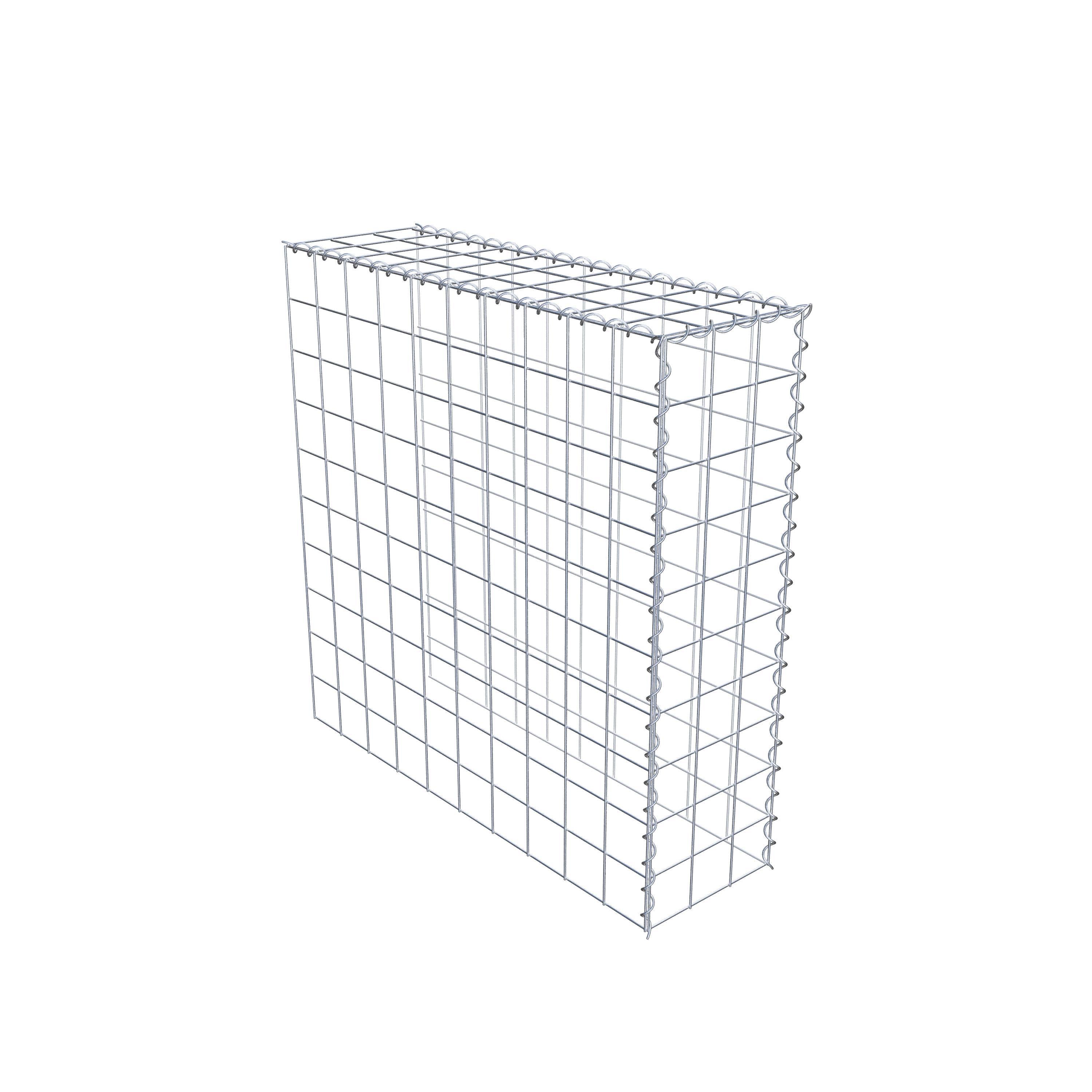 Grown-on gabion type 4 100 cm x 100 cm x 30 cm (L x H x D), mesh size 10 cm x 10 cm, spiral