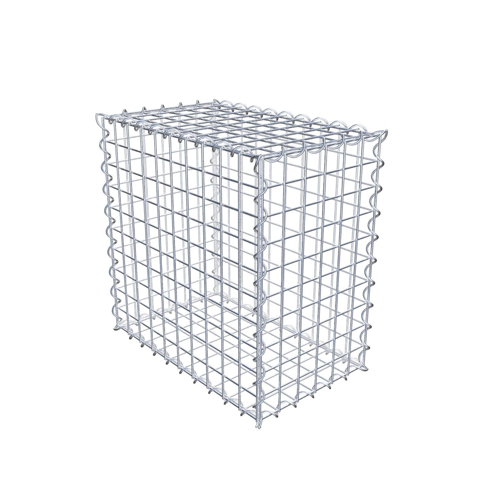 Schanskorf 50 cm x 50 cm x 30 cm (L x H x D), maaswijdte 5 cm x 5 cm, spiraalvormig