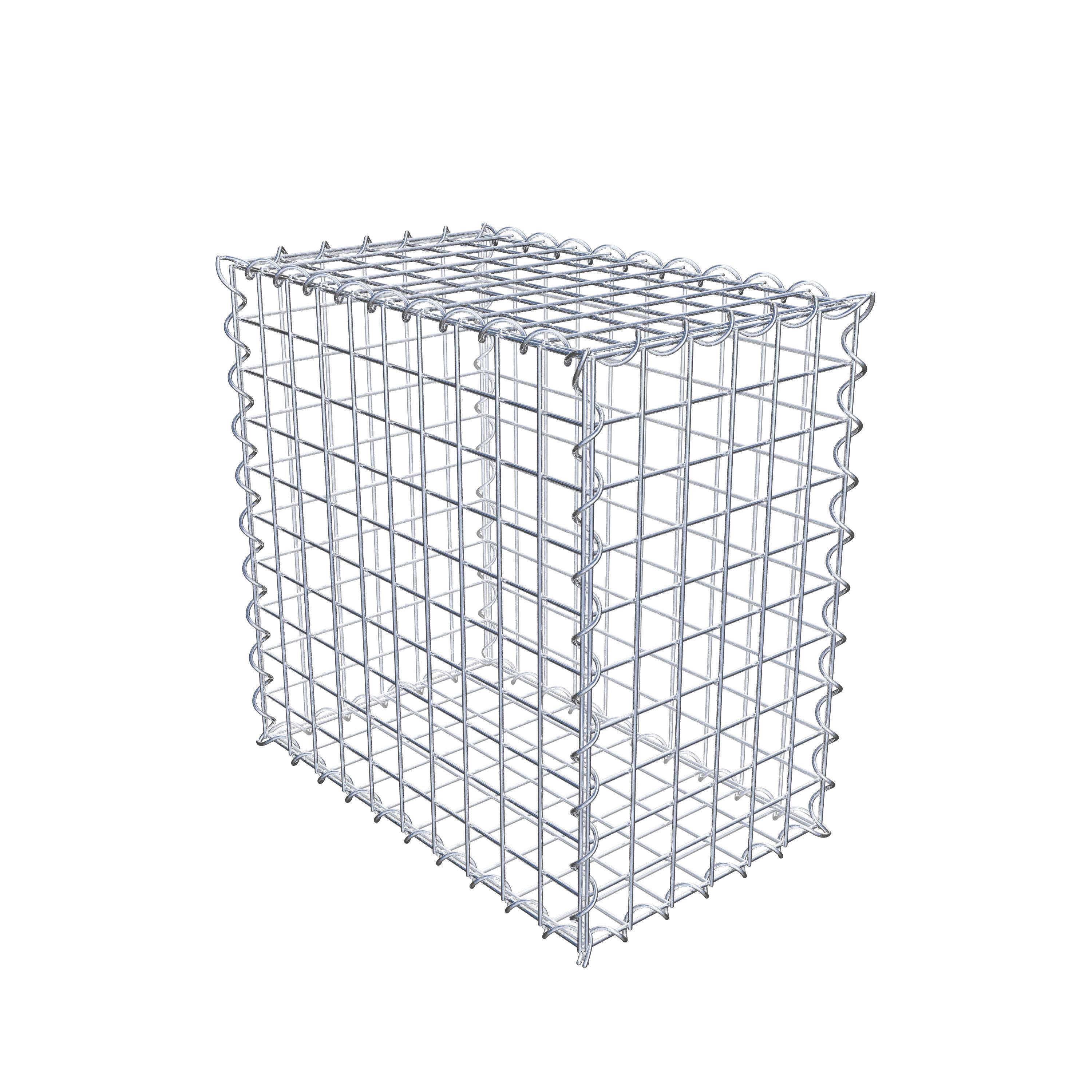 Gabion 50 cm x 50 cm x 30 cm (L x H x D), maskestørrelse 5 cm x 5 cm, spiral