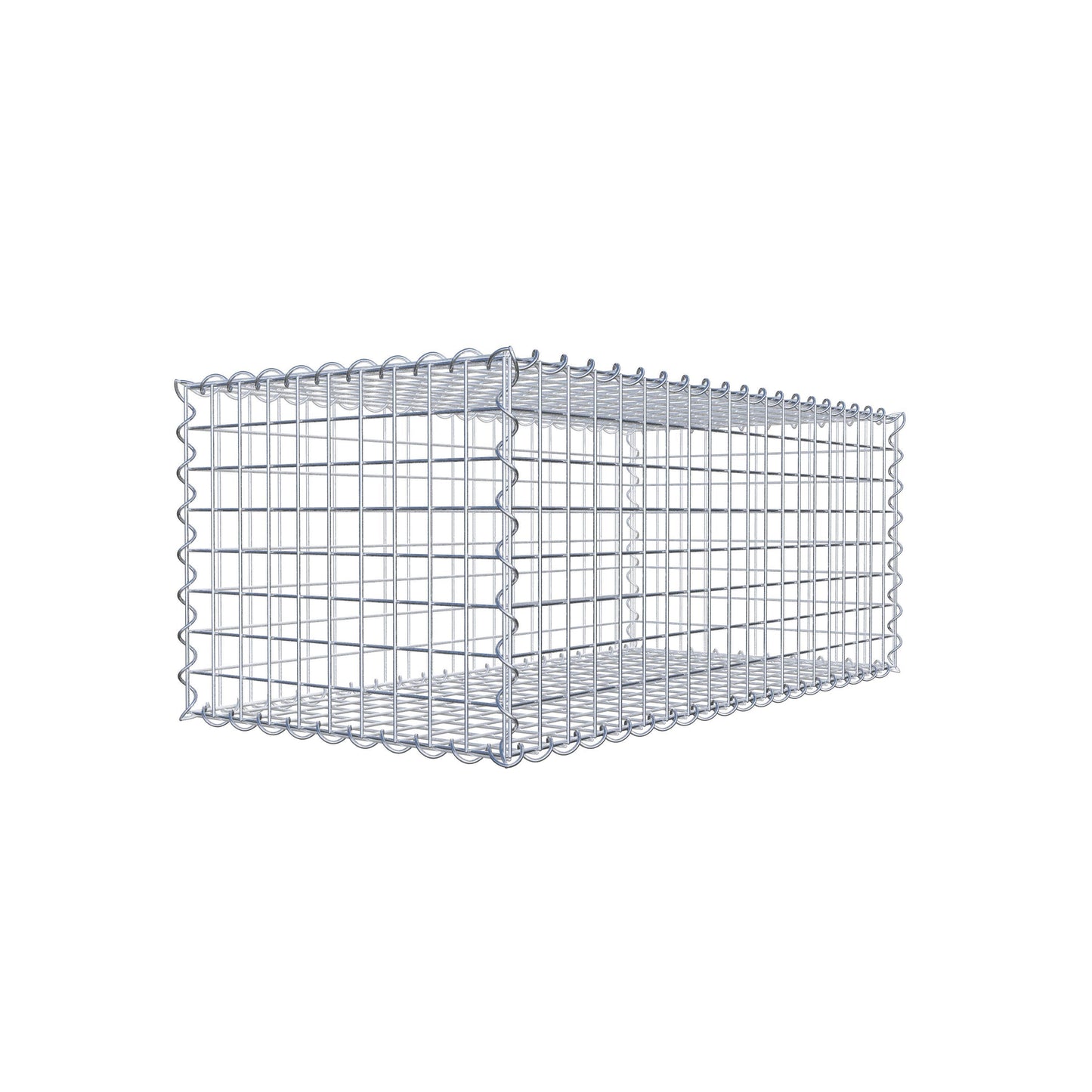 Gabion 100 cm x 40 cm x 50 cm (L x H x D), maskstorlek 5 cm x 5 cm, spiral