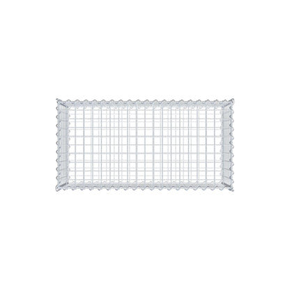 Gabion 100 cm x 40 cm x 50 cm (L x H x D), maskstorlek 5 cm x 5 cm, spiral