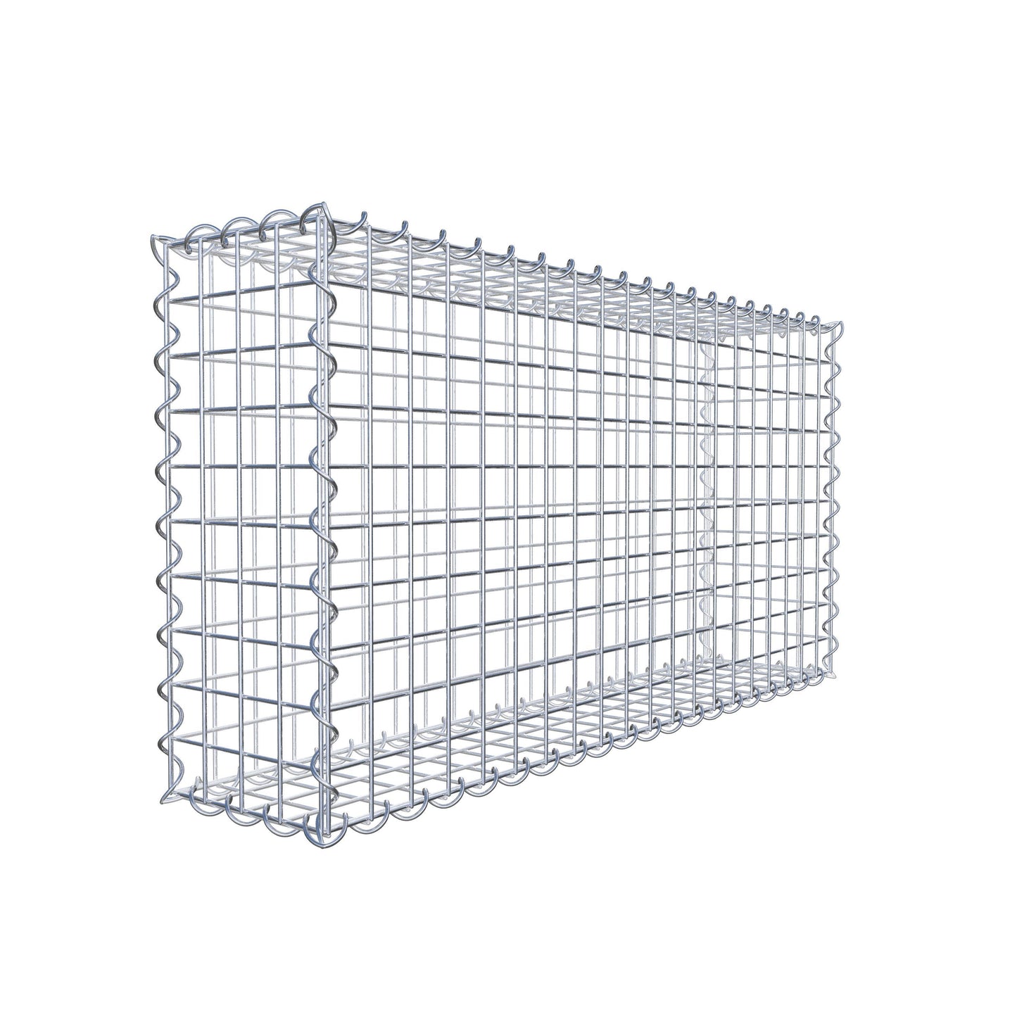 Gabion 100 cm x 50 cm x 20 cm (L x H x D), maskestørrelse 5 cm x 5 cm, spiral