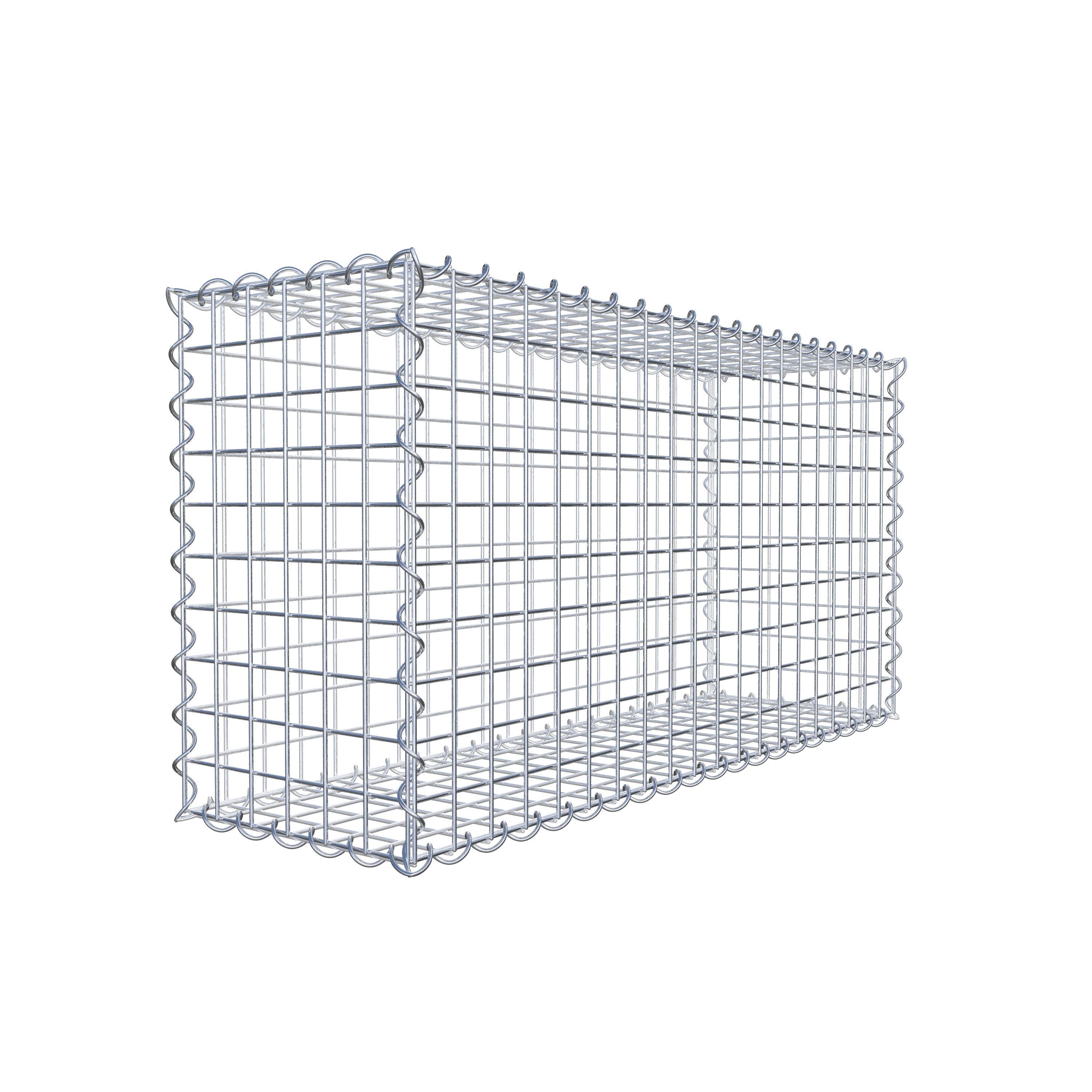 Gabione 100 cm x 50 cm x 30 cm (L x H x T), Maschenweite 5 cm x 5 cm, Spirale