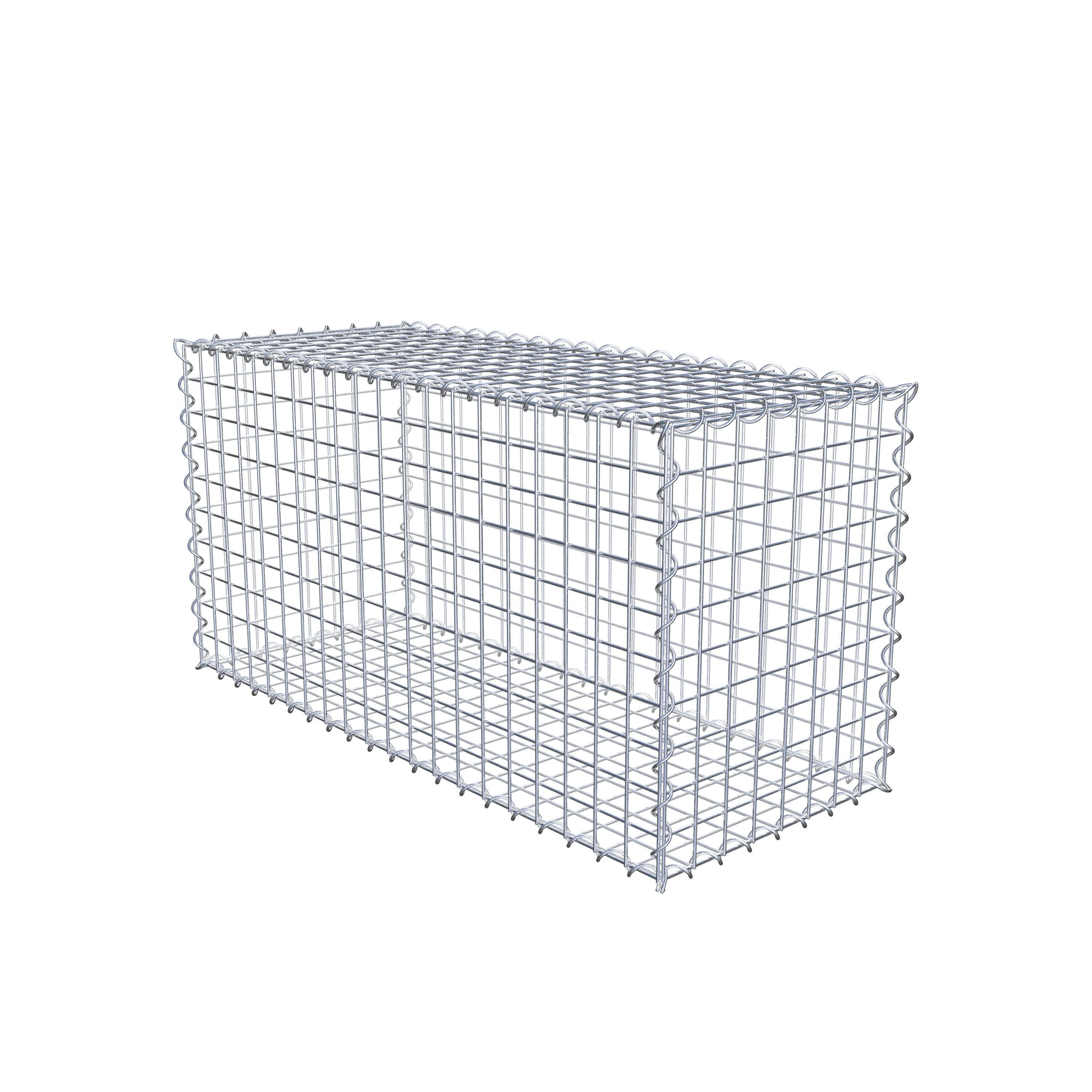 Gabion 100 cm x 50 cm x 40 cm (L x H x D), maskestørrelse 5 cm x 5 cm, spiral