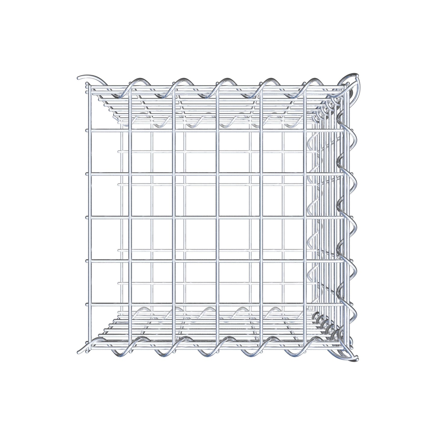 Anbaugabione Typ 2 30 cm x 30 cm x 30 cm (L x H x T), Maschenweite 5 cm x 5 cm, Spirale