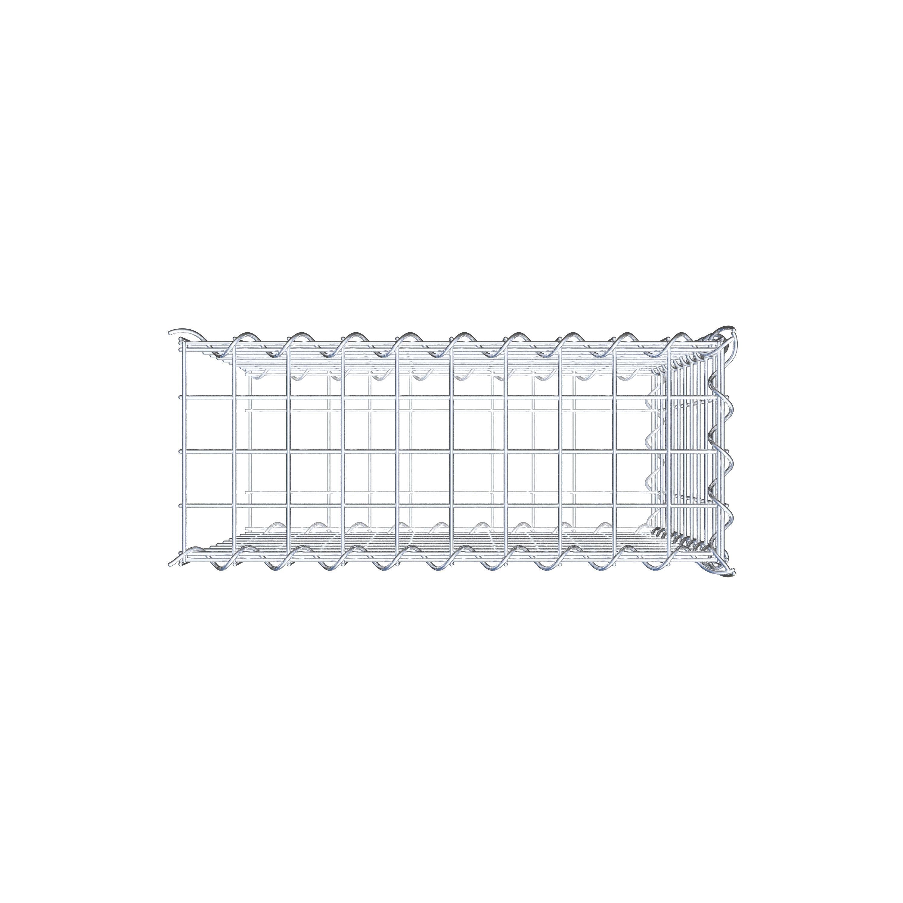 Gavión adicional tipo 2 50 cm x 50 cm x 20 cm (L x A x P), malla 5 cm x 5 cm, en espiral