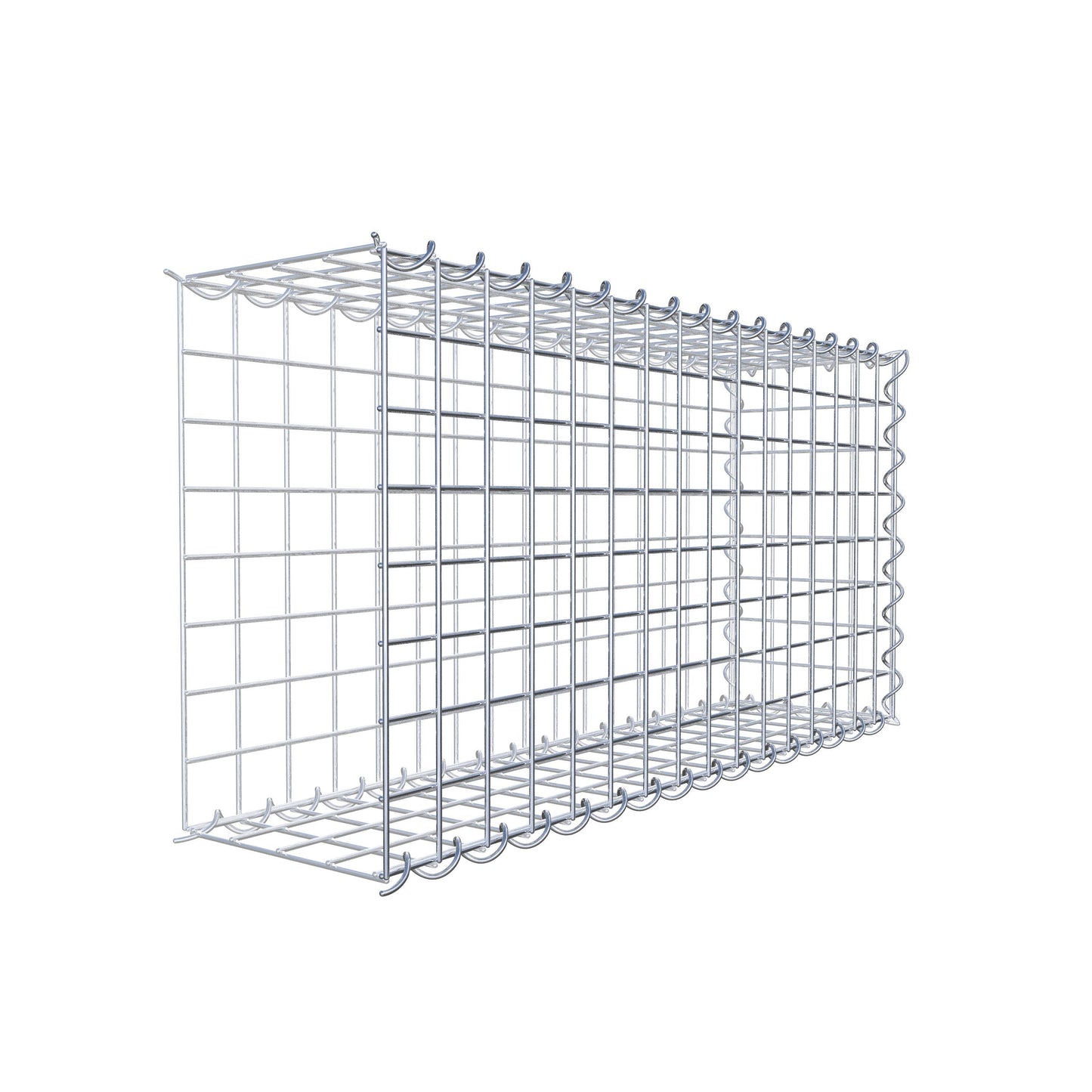 Gabion rapporté type 2 80 cm x 40 cm x 20 cm (L x H x P), mailles 5 cm x 5 cm, spirale