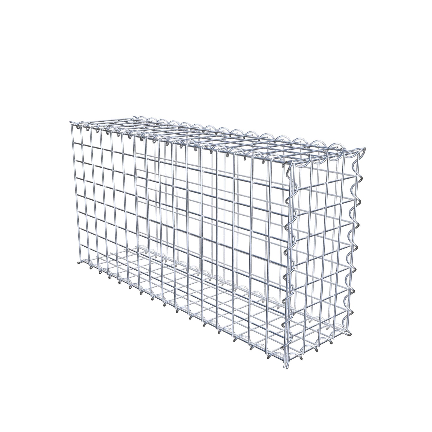 Gabion rapporté type 2 80 cm x 40 cm x 20 cm (L x H x P), mailles 5 cm x 5 cm, spirale