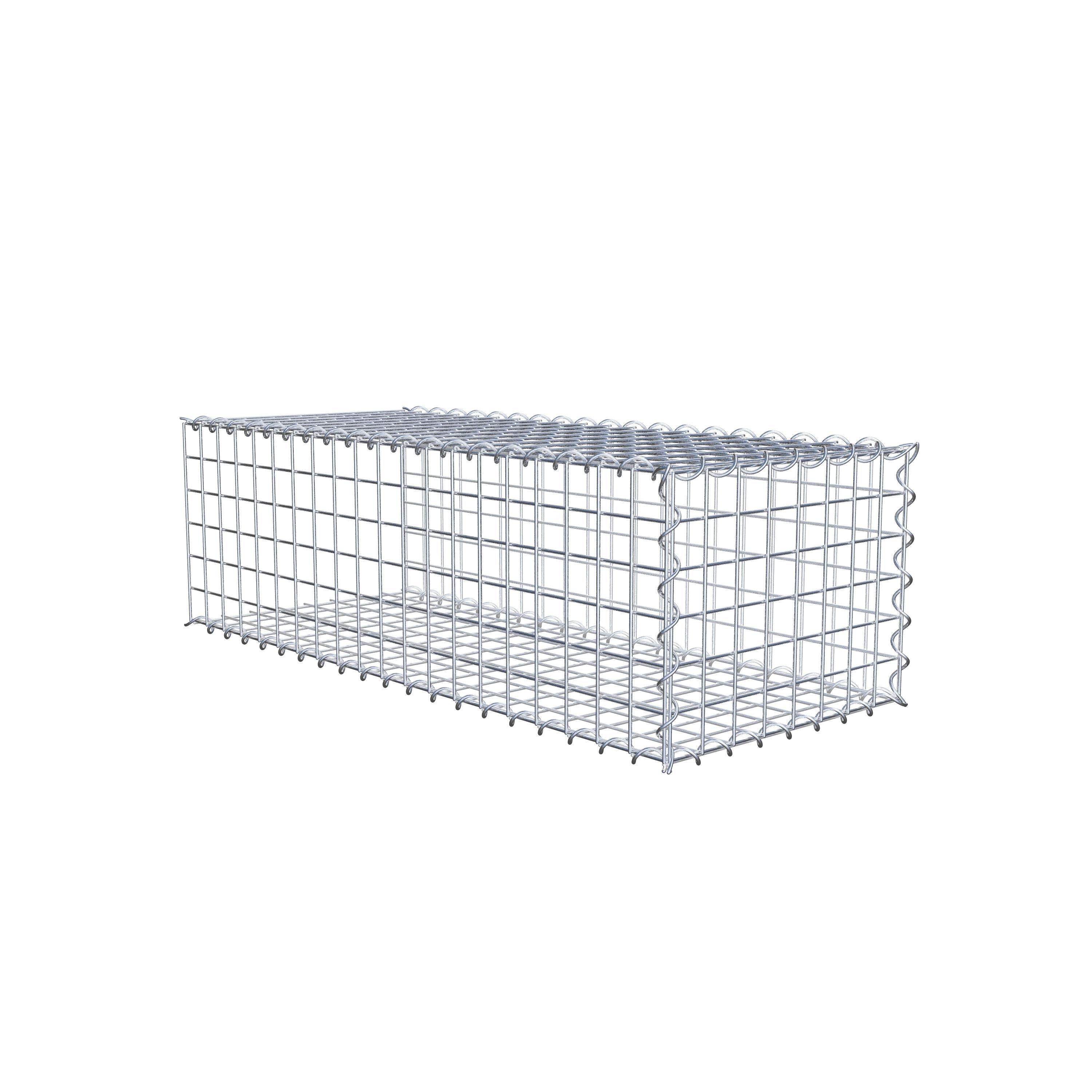 Grown-on gabion type 2 100 cm x 30 cm x 40 cm (L x H x D), mesh size 5 cm x 5 cm, spiral