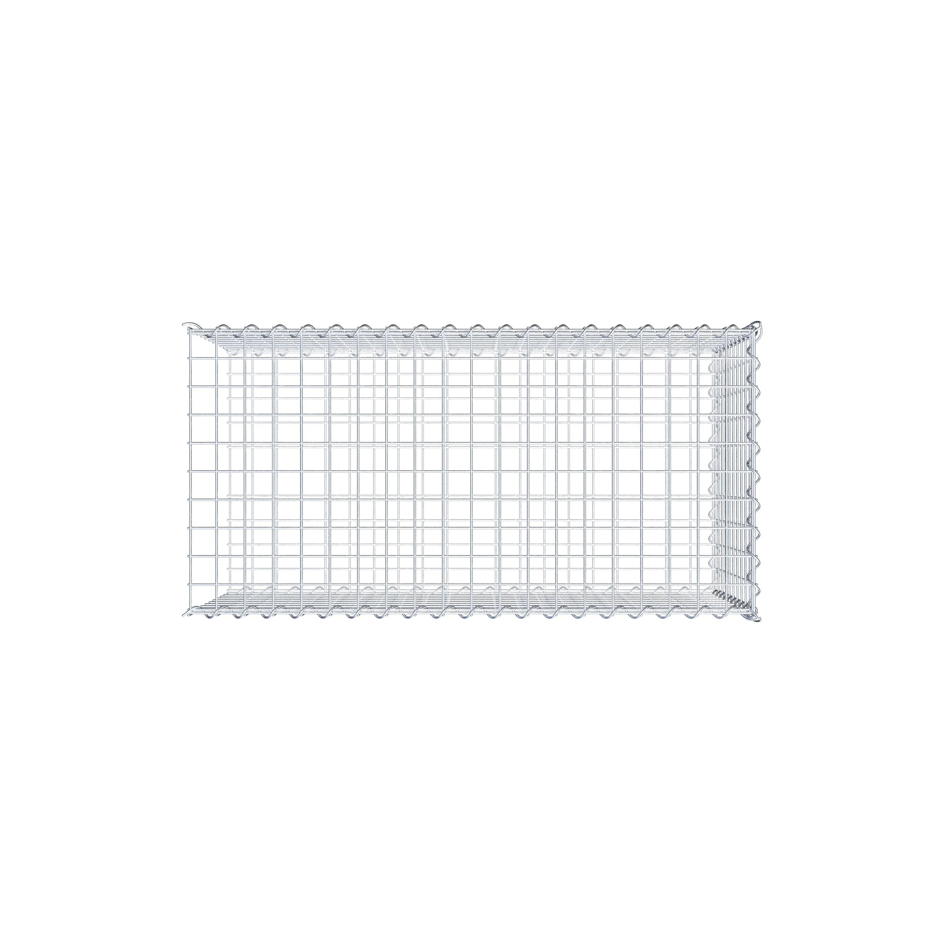 Gabião tipo 2 100 cm x 50 cm x 50 cm (C x A x P), malhagem 5 cm x 5 cm, espiral