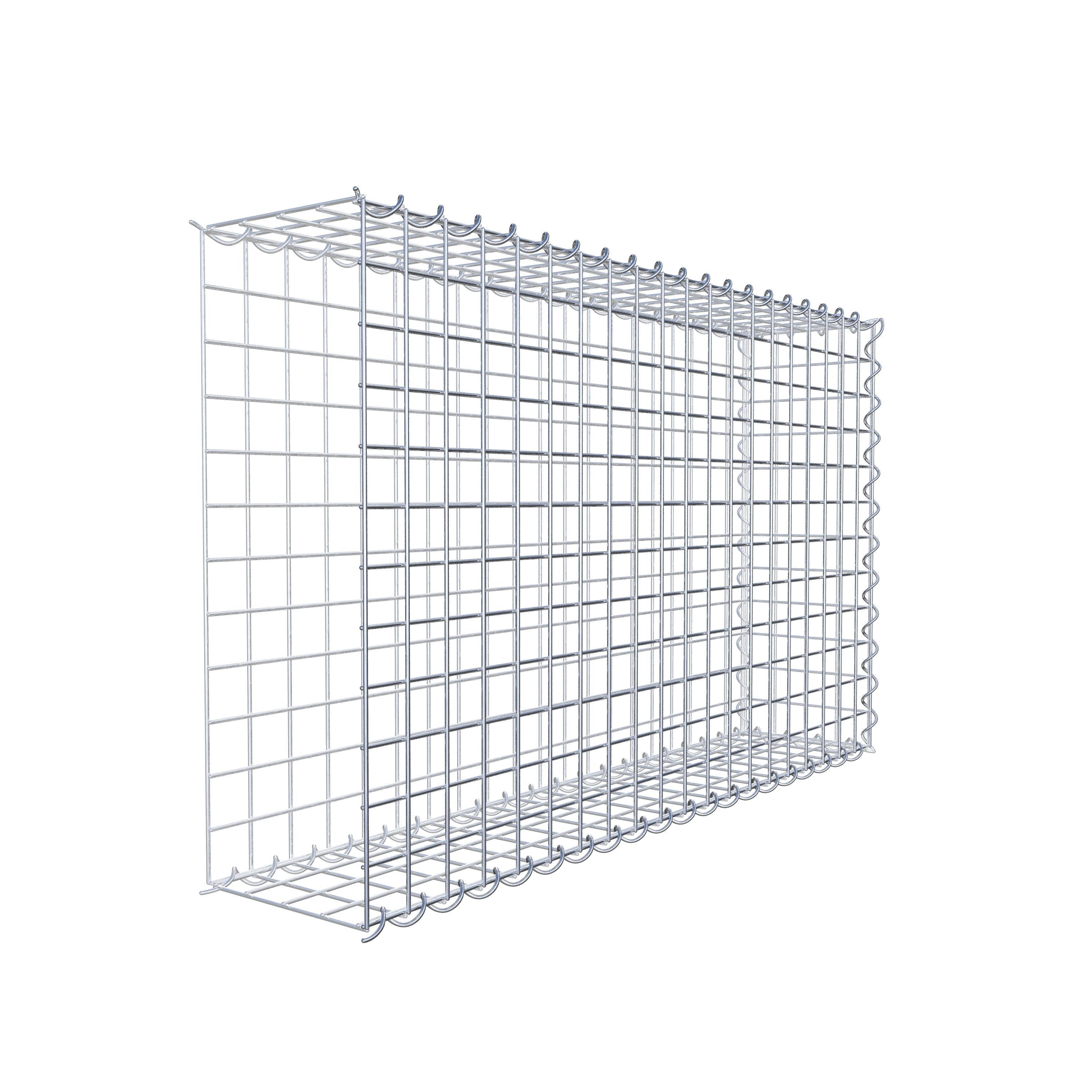 Extra gabion typ 2 100 cm x 60 cm x 20 cm (L x H x D), maskstorlek 5 cm x 5 cm, spiral