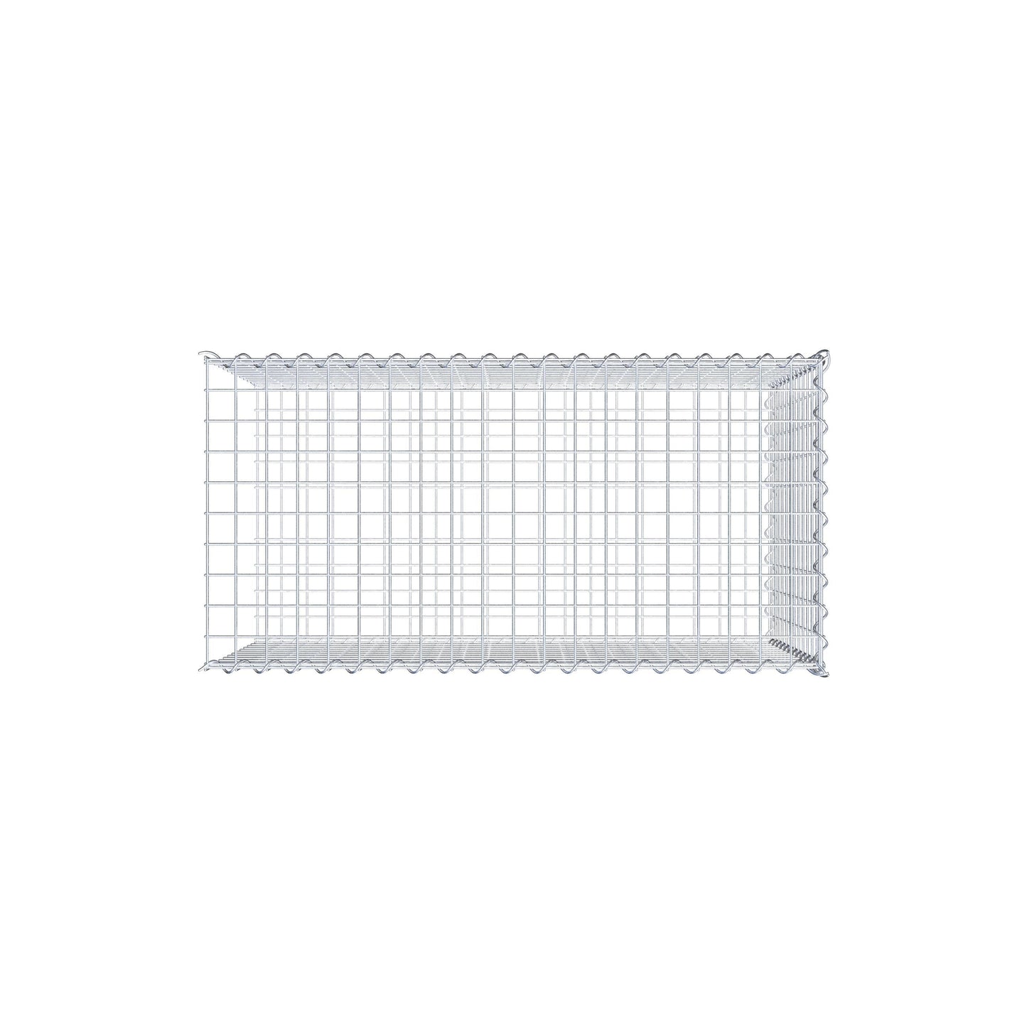 Udvokset gabion type 2 100 cm x 60 cm x 50 cm (L x H x D), maskestørrelse 5 cm x 5 cm, spiral
