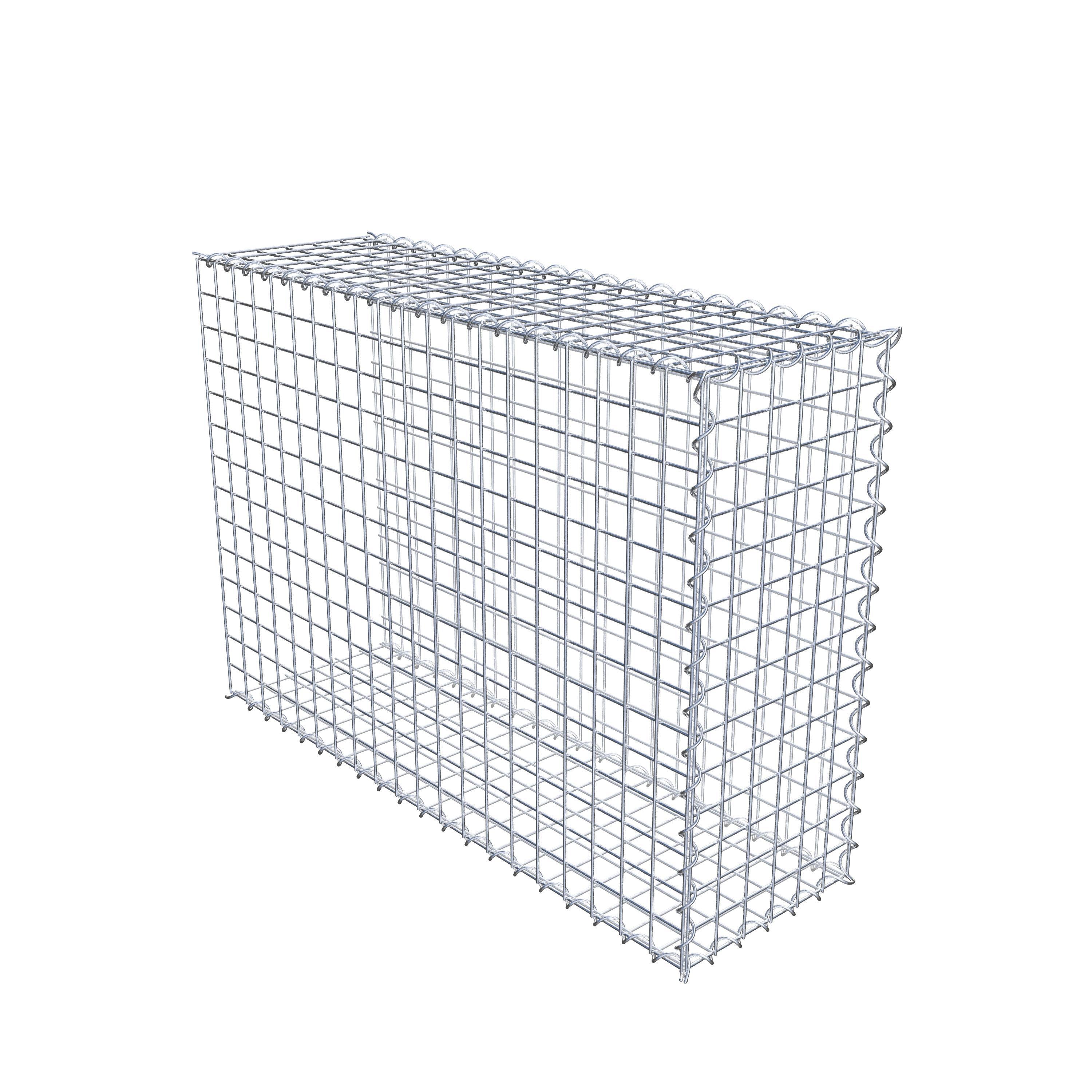 Opvokset gabion type 2 100 cm x 70 cm x 30 cm (L x H x D), maskestørrelse 5 cm x 5 cm, spiral