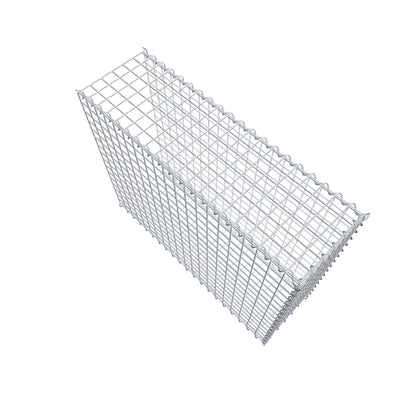 Opvokset gabion type 2 100 cm x 80 cm x 30 cm (L x H x D), maskestørrelse 5 cm x 5 cm, spiral