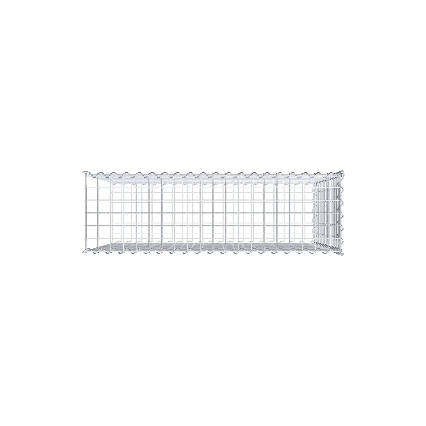 Opvokset gabion type 2 100 cm x 80 cm x 30 cm (L x H x D), maskestørrelse 5 cm x 5 cm, spiral
