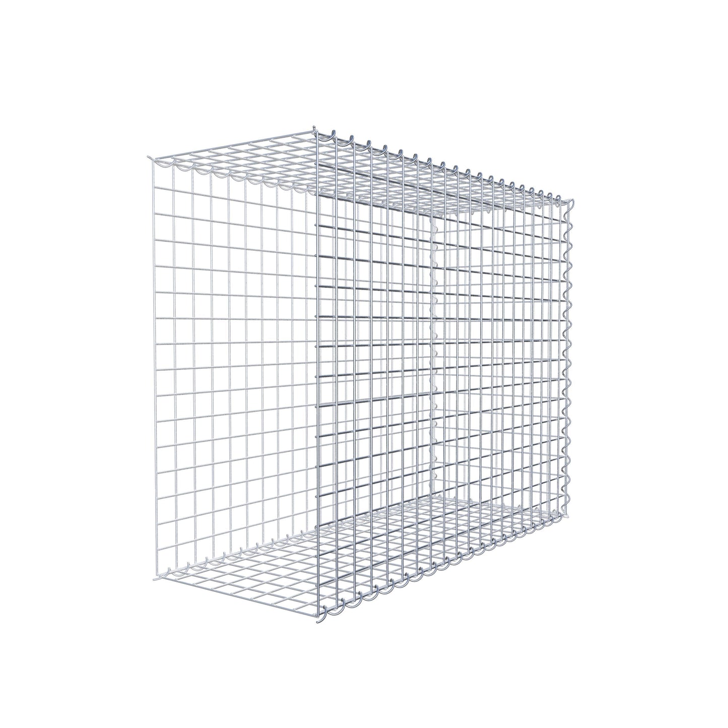 Opvokset gabion type 2 100 cm x 80 cm x 40 cm (L x H x D), maskestørrelse 5 cm x 5 cm, spiral