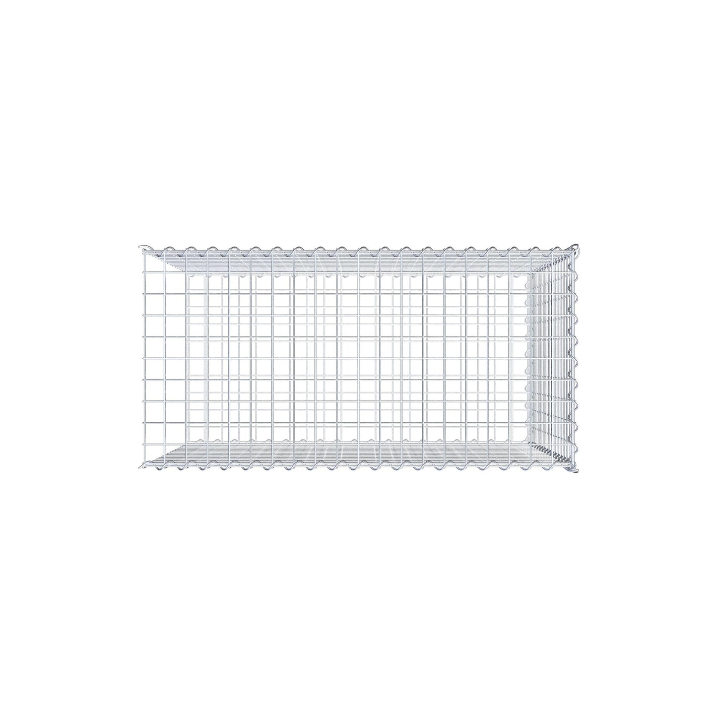 Grown-on gabion type 2 100 cm x 80 cm x 50 cm (L x H x D), mesh size 5 cm x 5 cm, spiral