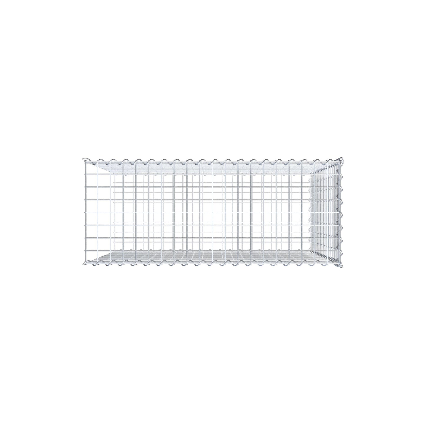 Gabion rapporté type 2 100 cm x 90 cm x 40 cm (L x H x P), mailles 5 cm x 5 cm, spirale