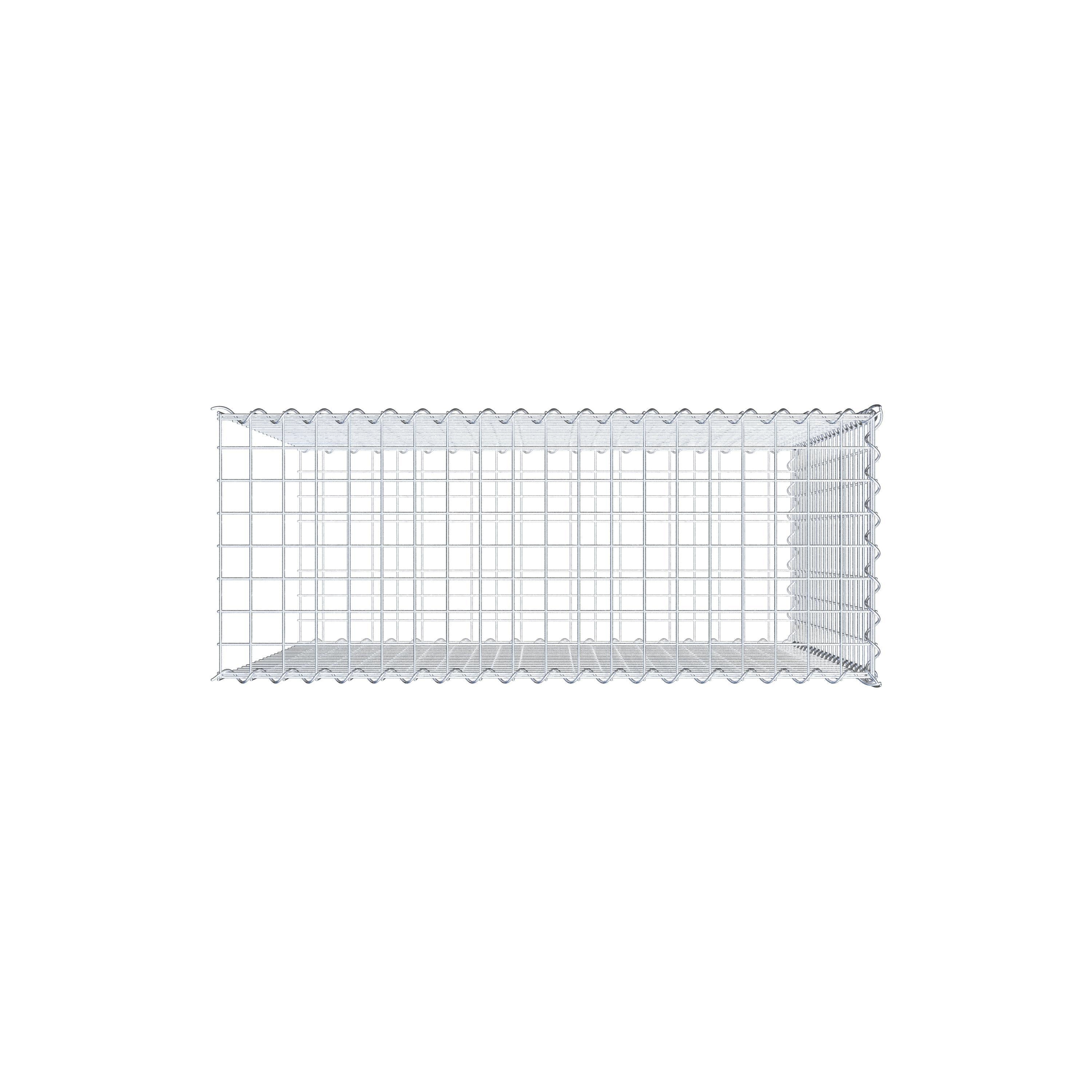 Add-on schanskorf type 2 100 cm x 100 cm x 40 cm (L x H x D), maaswijdte 5 cm x 5 cm, spiraalvormig