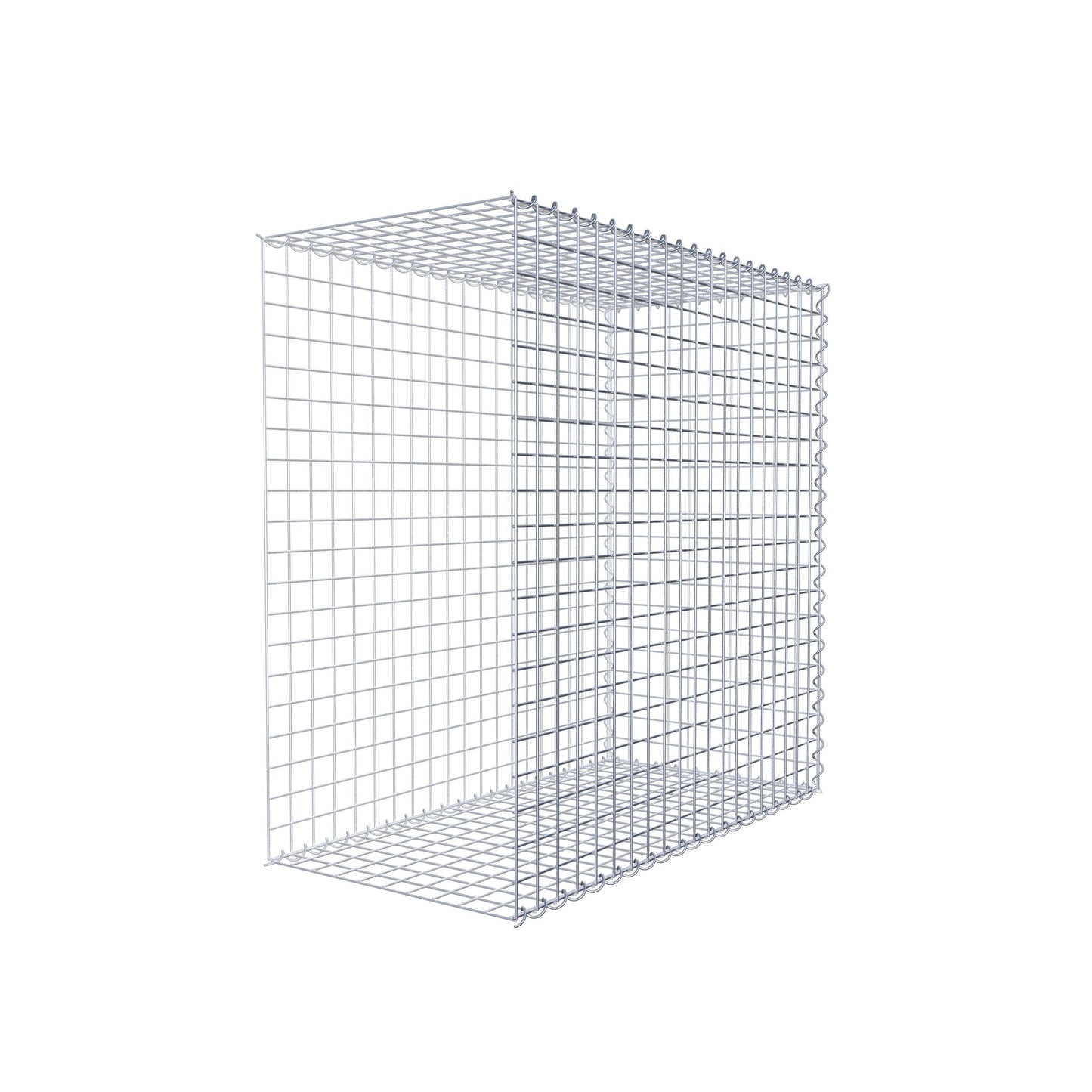 Gabião tipo 2 100 cm x 100 cm x 50 cm (C x A x P), malhagem 5 cm x 5 cm, espiral