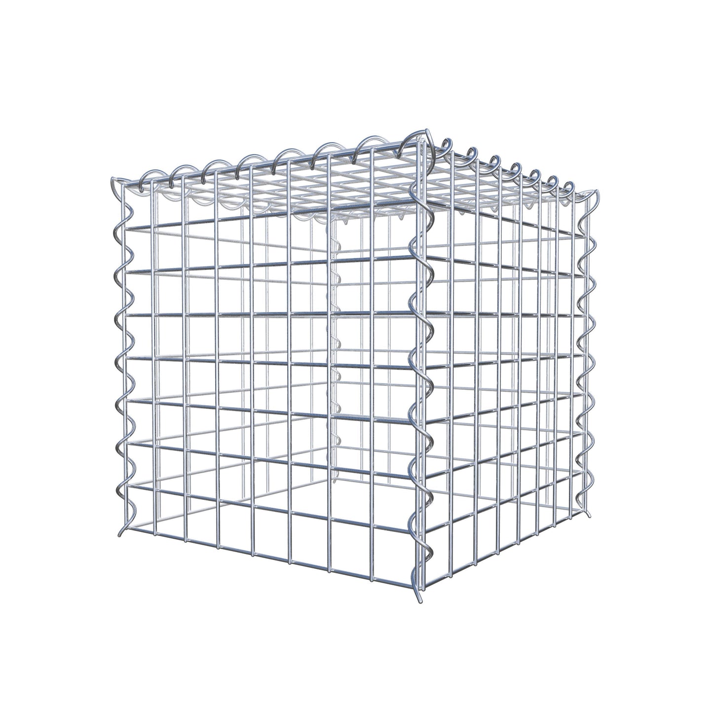 Opvokset gabion type 3 40 cm x 40 cm x 40 cm (L x H x D), maskestørrelse 5 cm x 5 cm, spiral