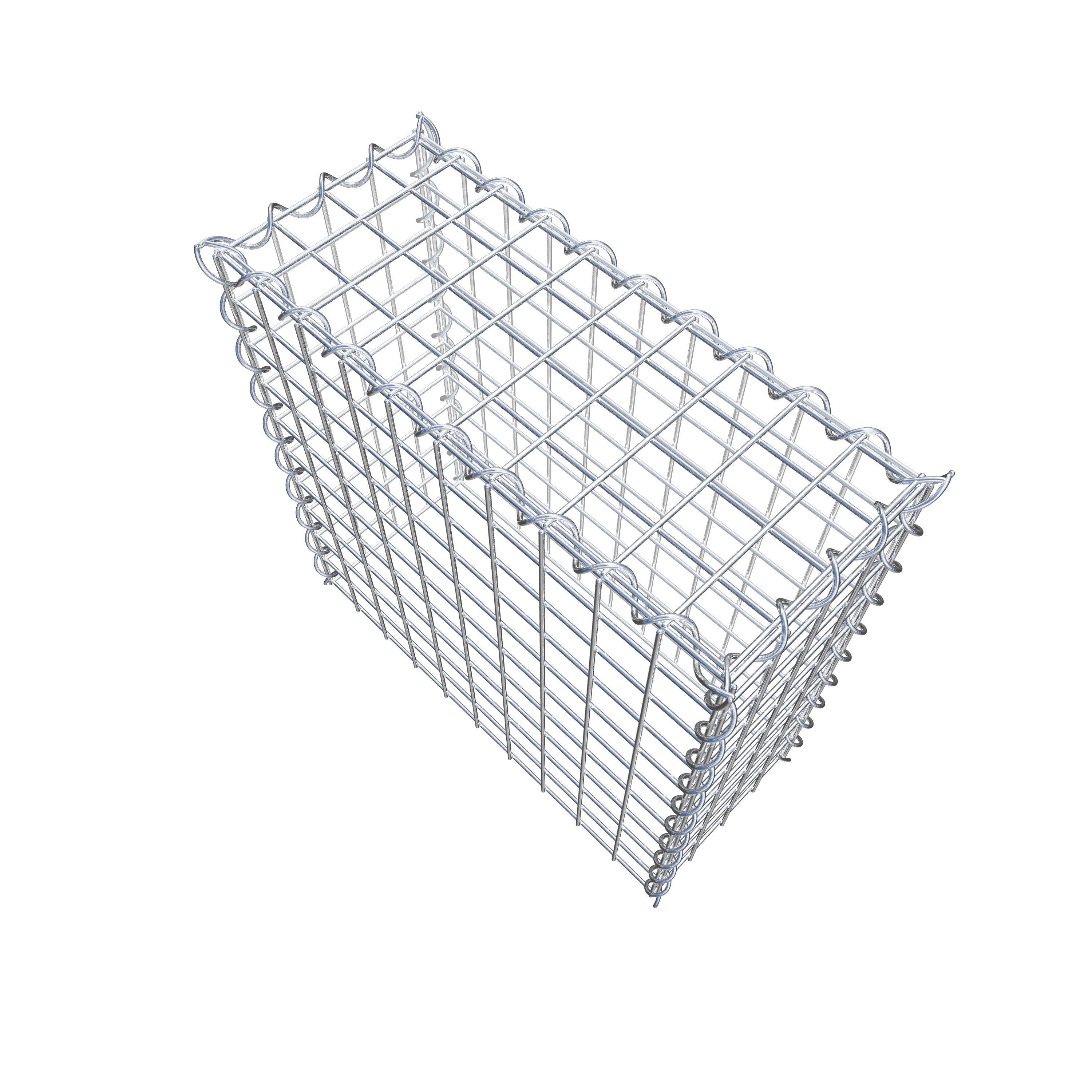 Opvokset gabion type 3 50 cm x 50 cm x 20 cm (L x H x D), maskestørrelse 5 cm x 5 cm, spiral