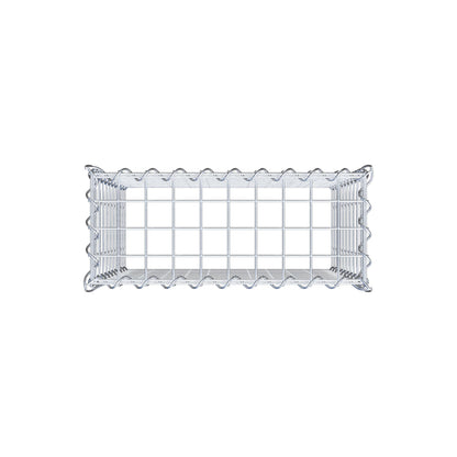 Gabion rapporté type 3 50 cm x 50 cm x 20 cm (L x H x P), mailles 5 cm x 5 cm, spirale