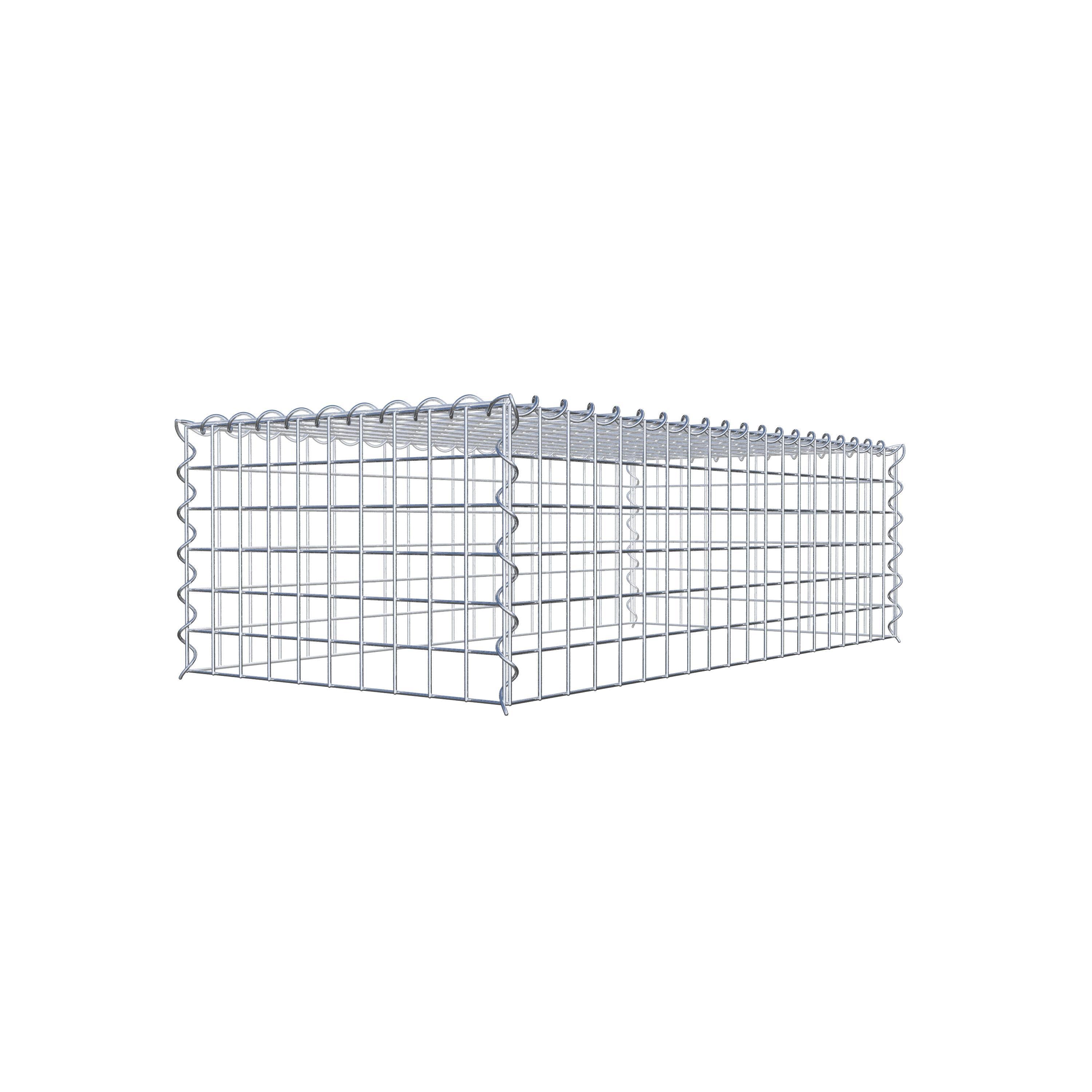 Grown-on gabion type 3 100 cm x 30 cm x 50 cm (L x H x D), mesh size 5 cm x 5 cm, spiral