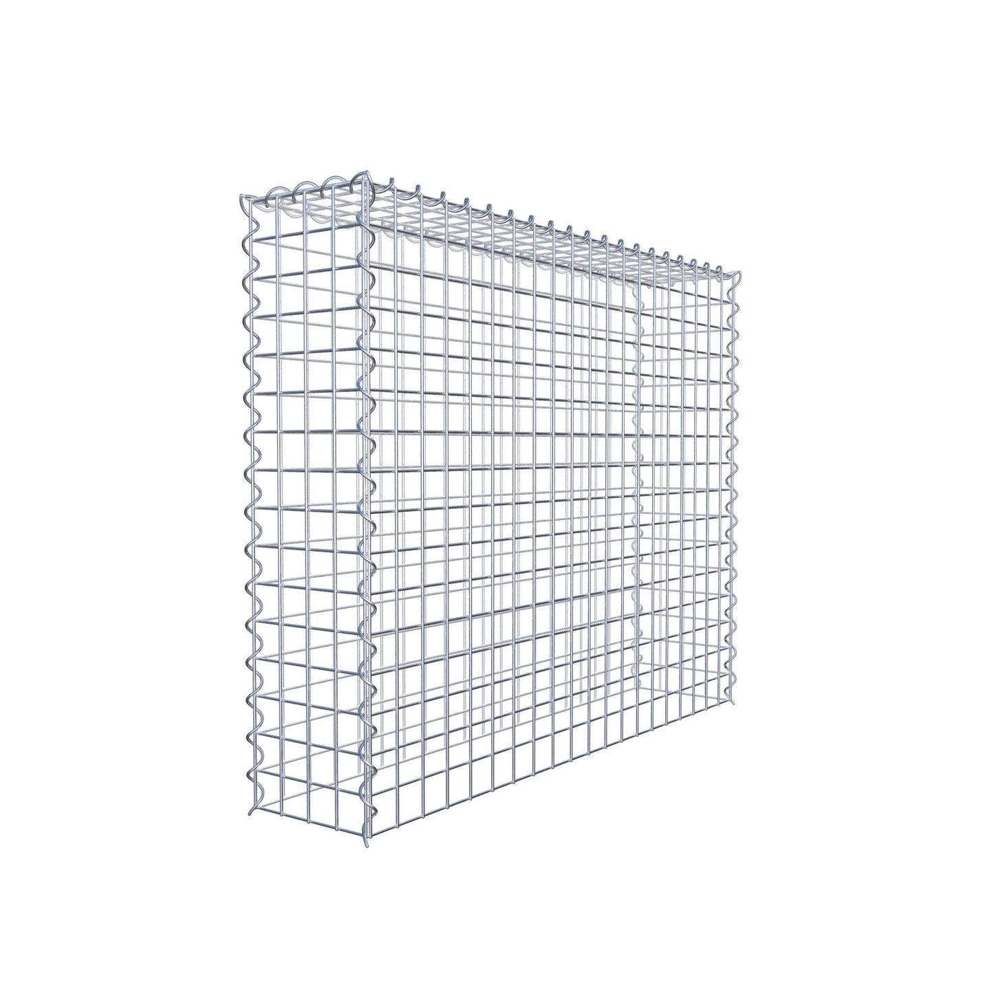 Gabion rapporté type 3 100 cm x 80 cm x 20 cm (L x H x P), mailles 5 cm x 5 cm, spirale